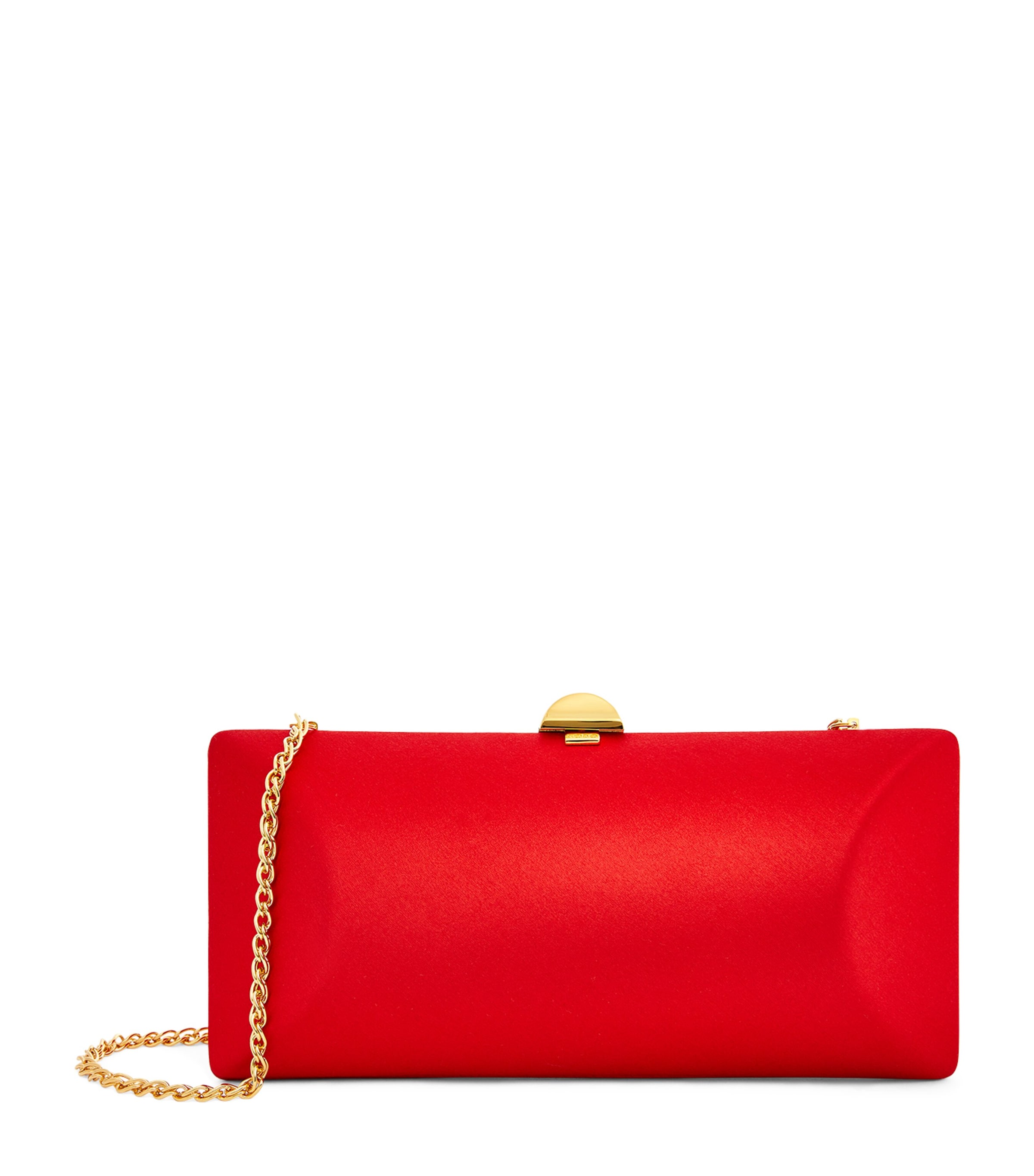 Shop Rodo Silk Satin Clutch Bag In Red