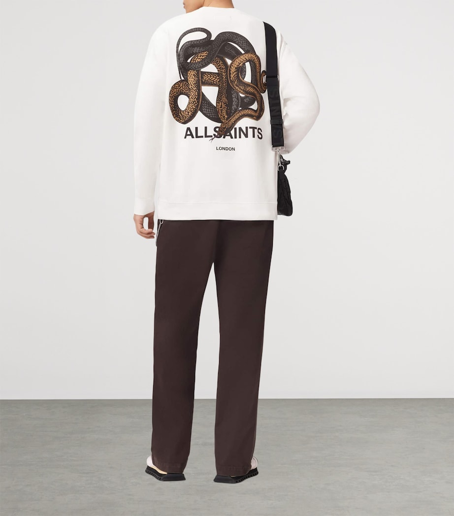 Organic Cotton Reticulate Sweatshirt CHALK WHITE Image 2