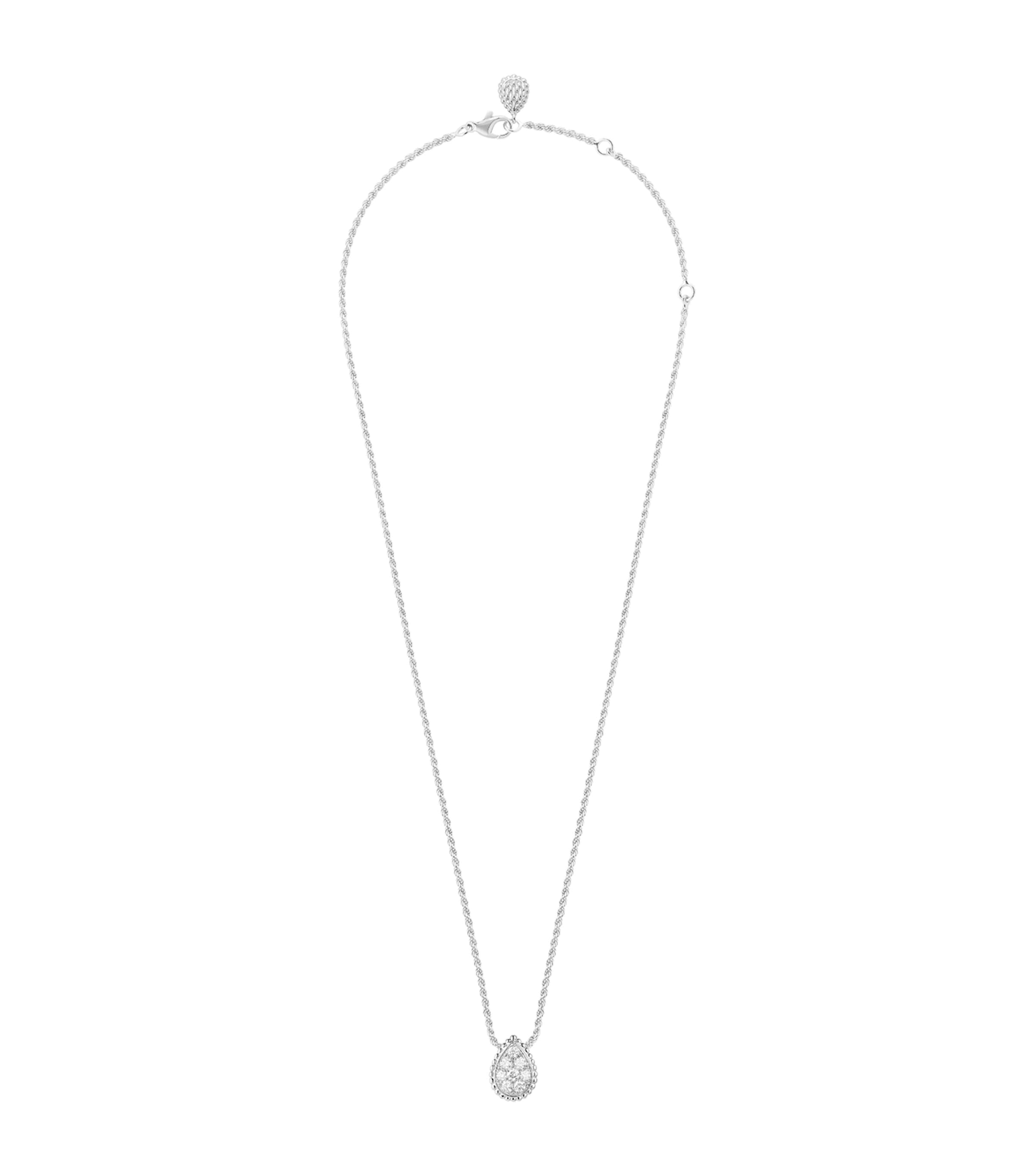 Boucheron Small White Gold And Diamond Serpent Bohème Motif Pendant