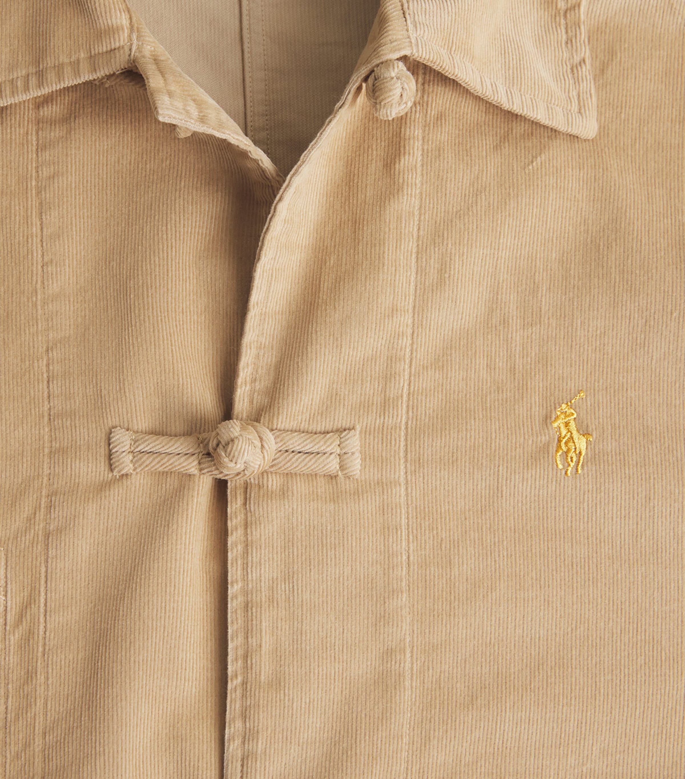 Polo Ralph Lauren Mens Cotton Corduroy Lunar New Year Overshirt Khaki Image 5