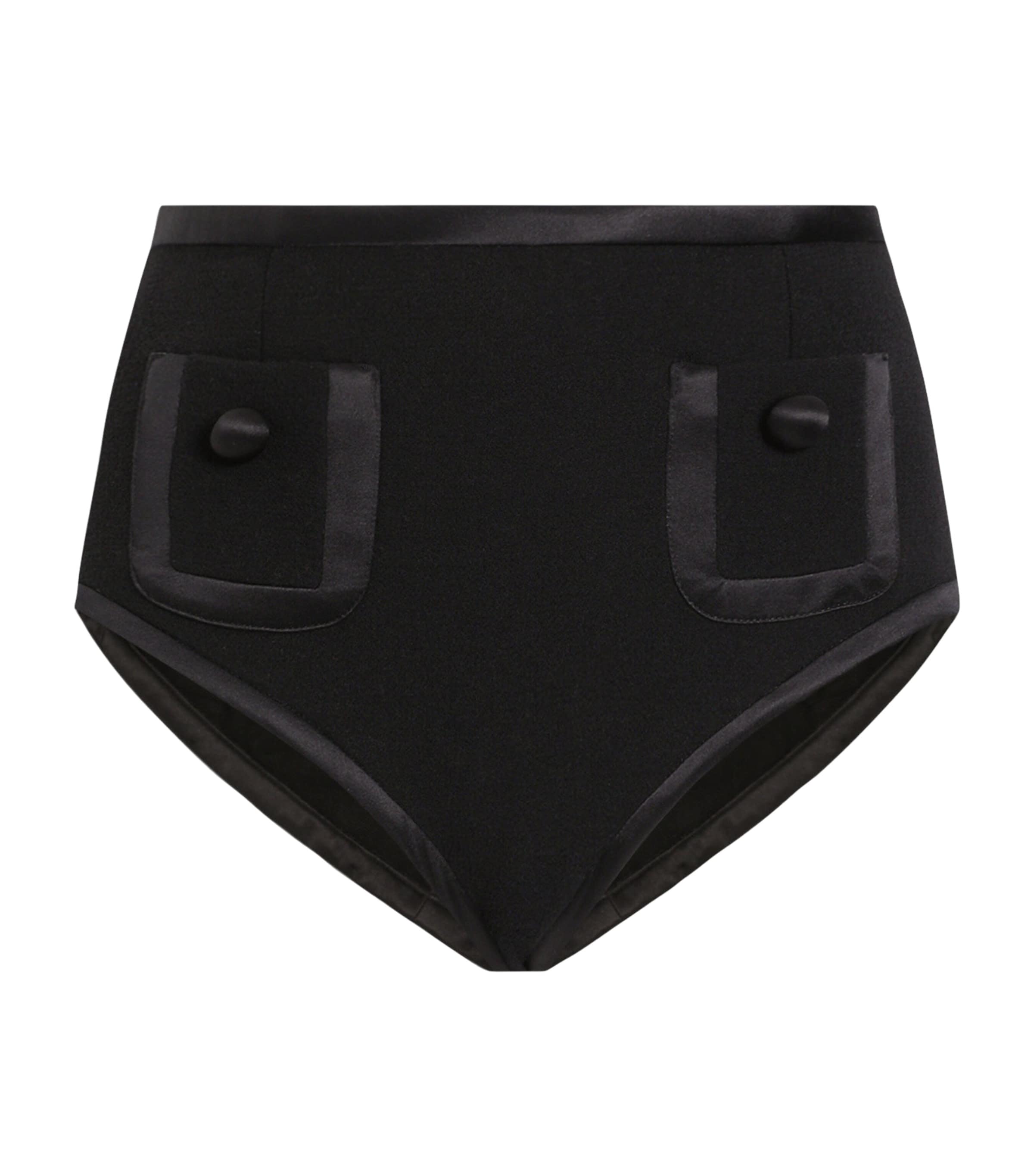 Dolce & Gabbana Wool-blend High-waist Shorts