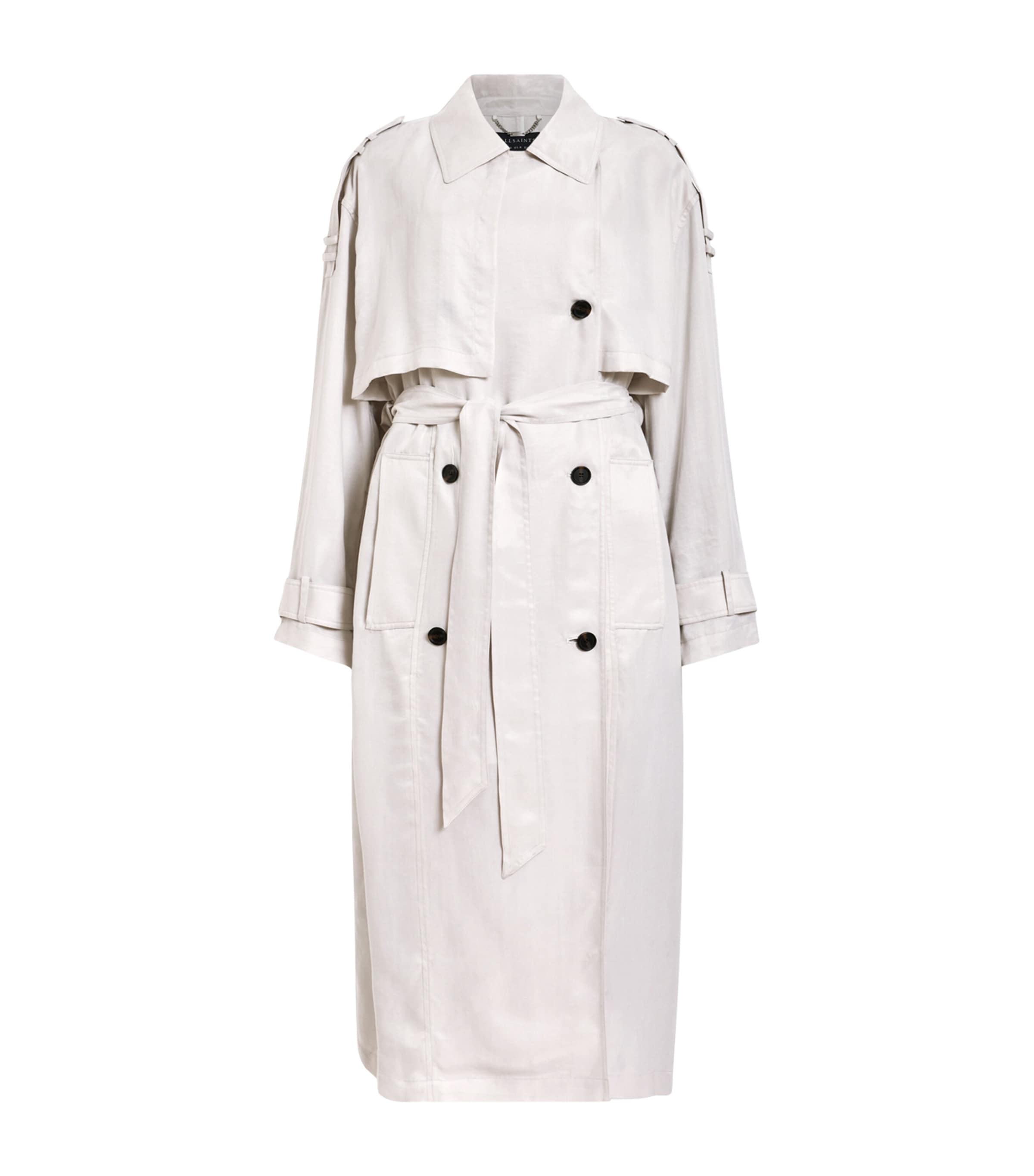 Allsaints Linnie Trench Coat In White