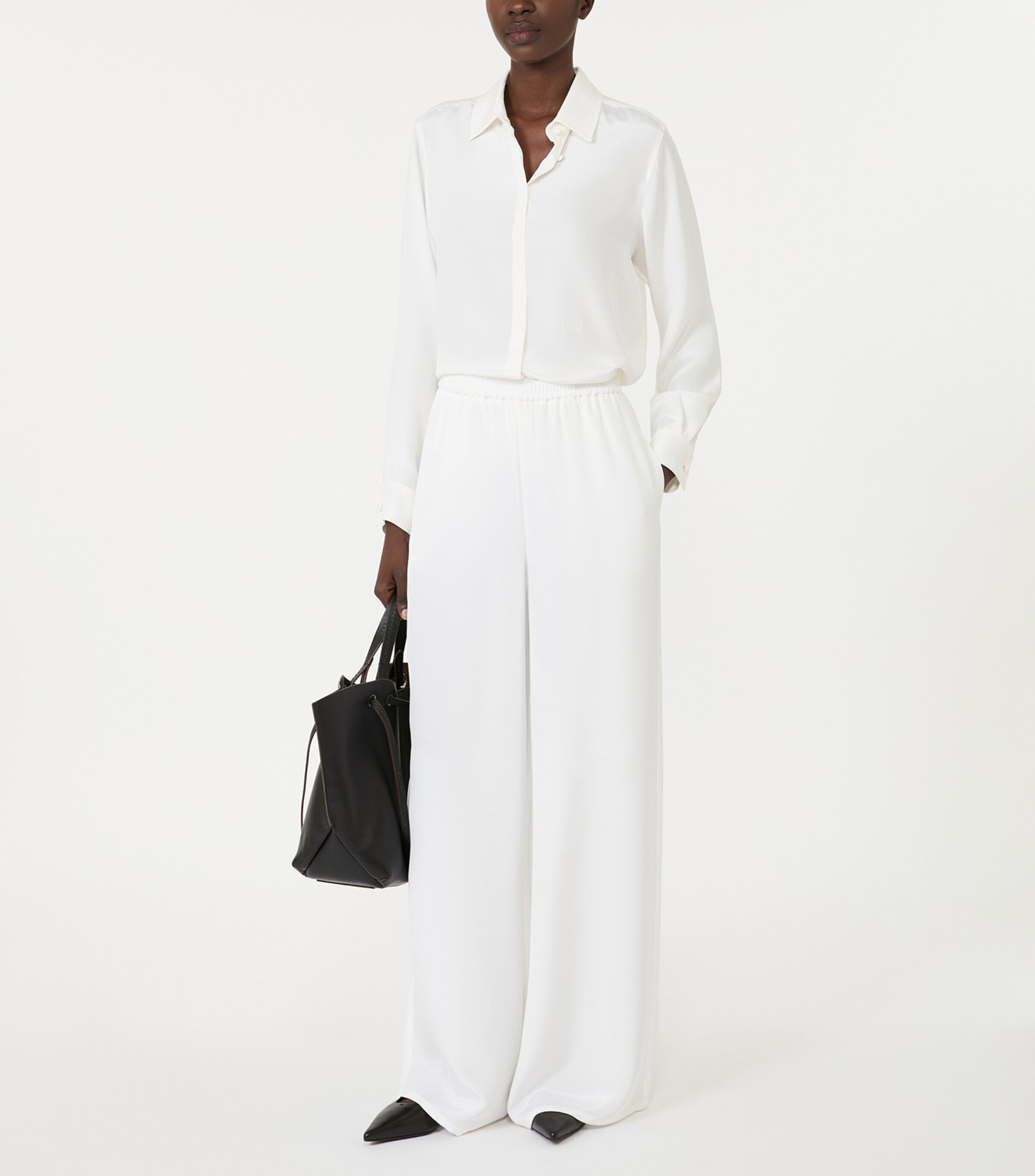 Max Mara Womens Silk Shirt White Image 2