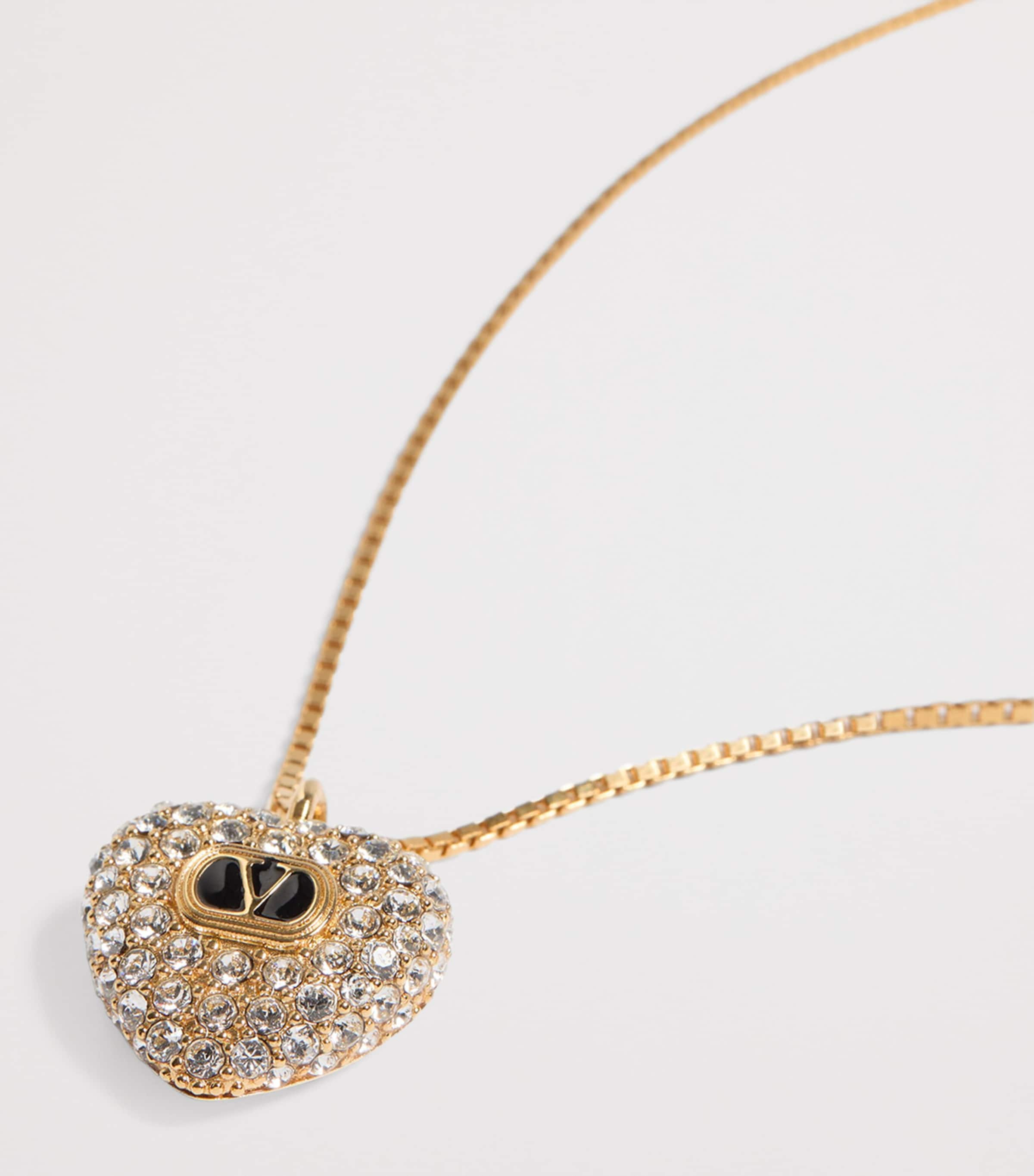 Enamel and Crystal Heart Necklace RG5 Image 4