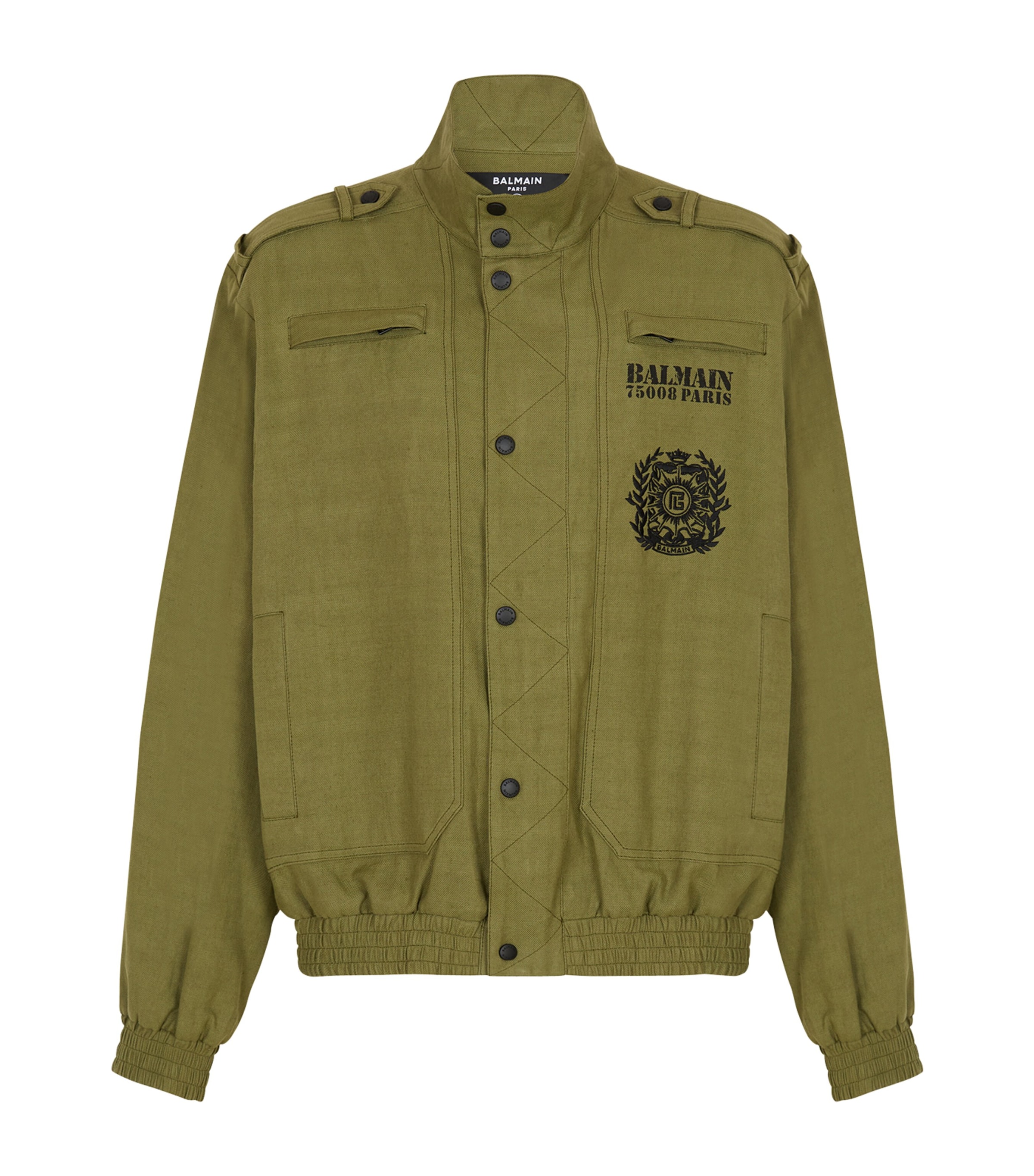 Balmain Cotton-Linen Aviator Jacket | Harrods US