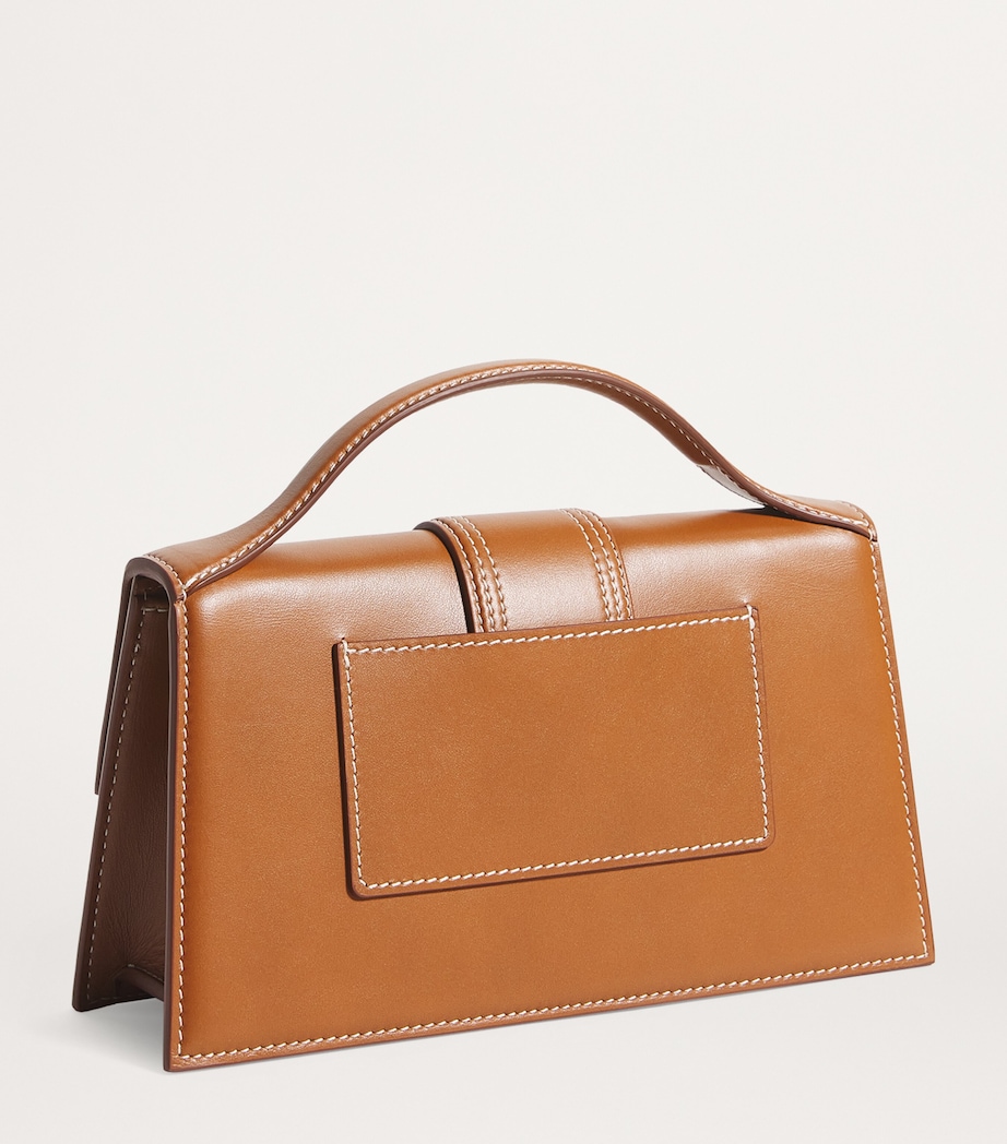 Jacquemus Leather Le Grand Bambino Top-Handle Bag Light Brown Image 3