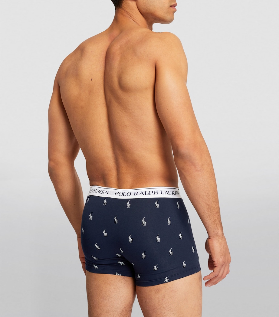 Stretch-Cotton Classic Trunks (Pack of 3) NAVY/WHT/NAVY AOPP Image 3