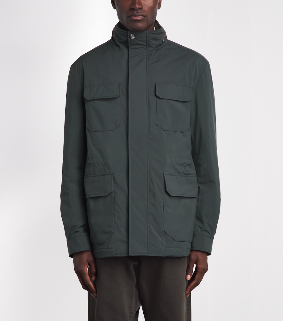 N.Peal Mens Hampton Field Jacket Khaki Image 4