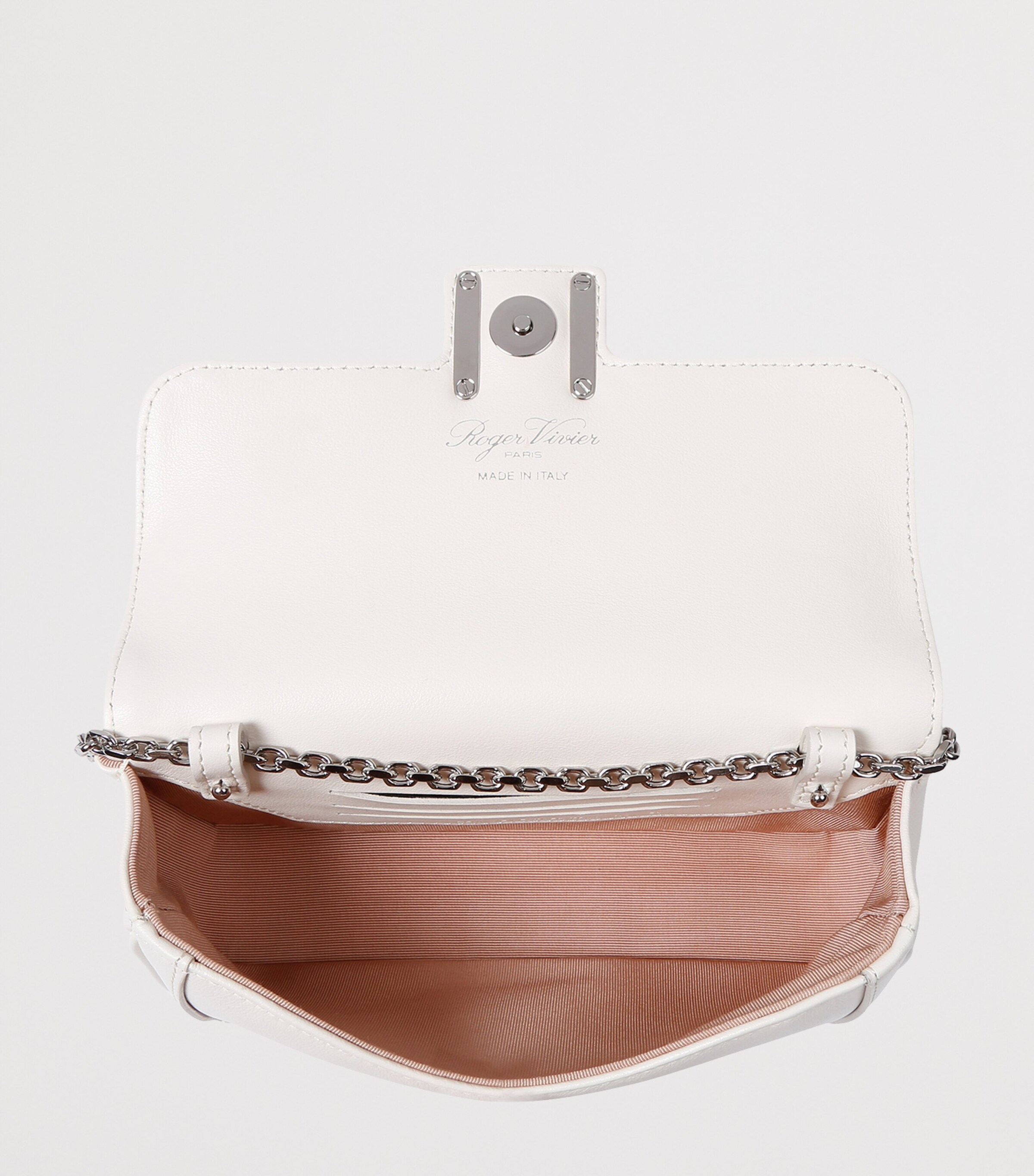 バッグ・カバンその他 ROGER VIVIER Jeu de Fille leather clutch bag Jeu de Fille Clutch in leather Off White Woman
