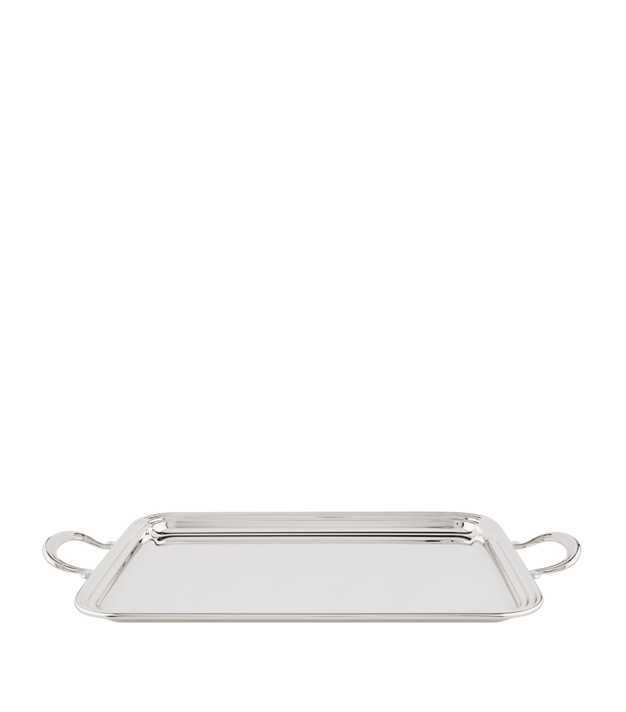 Silver-Plated English Tray With Handles (41cm x 30cm) SILVER Image 2