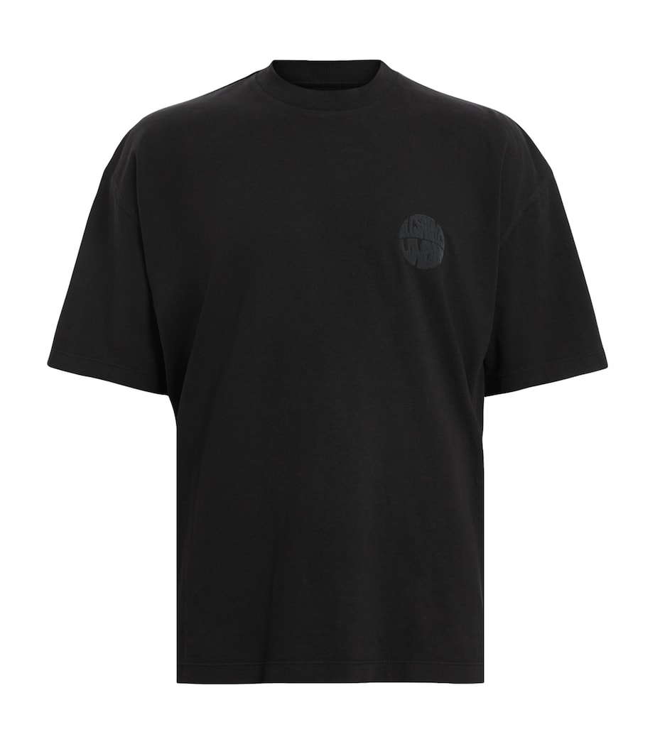 Organic Cotton Waved T-Shirt JET BLACK Image 1