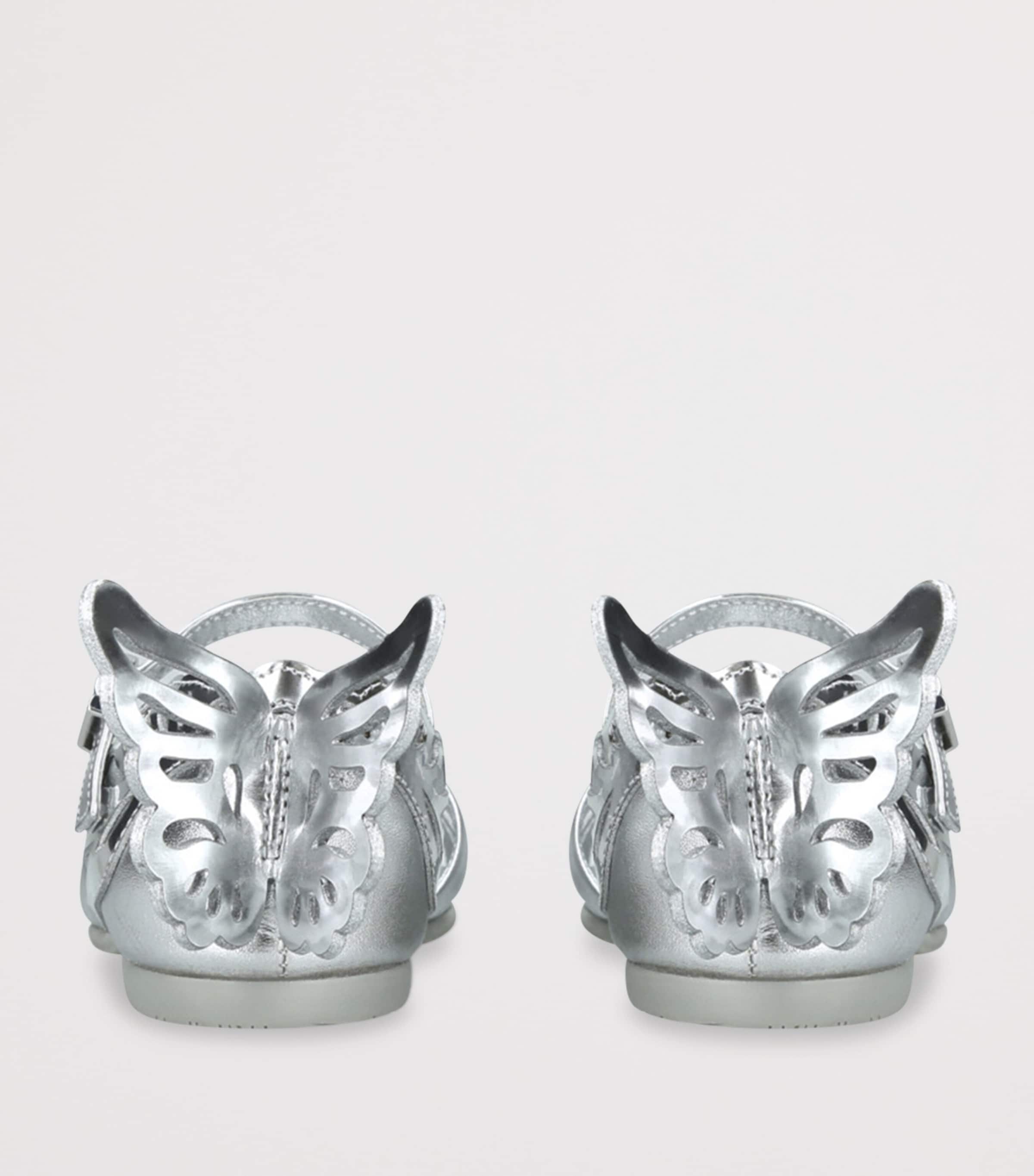 Sophia Webster Mini Metallic Leather Heavenly Sandals Silver Image 2