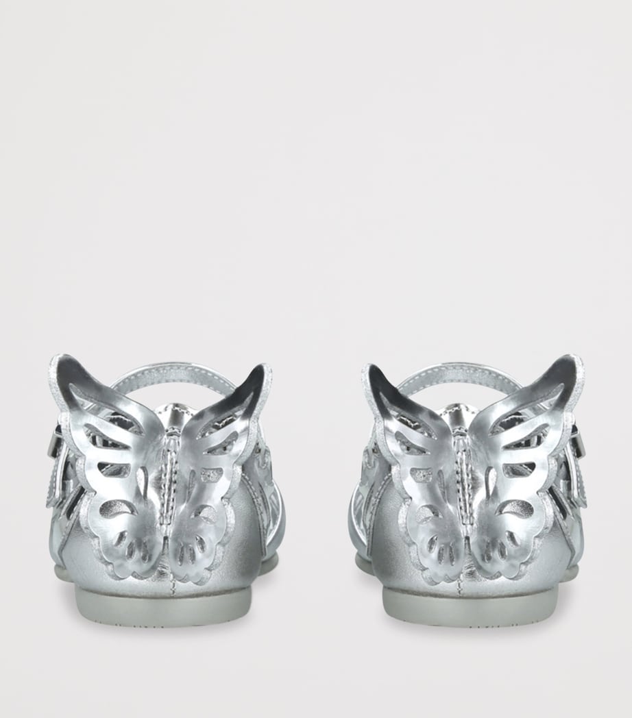 Sophia Webster Mini Metallic Leather Heavenly Sandals Silver Image 2