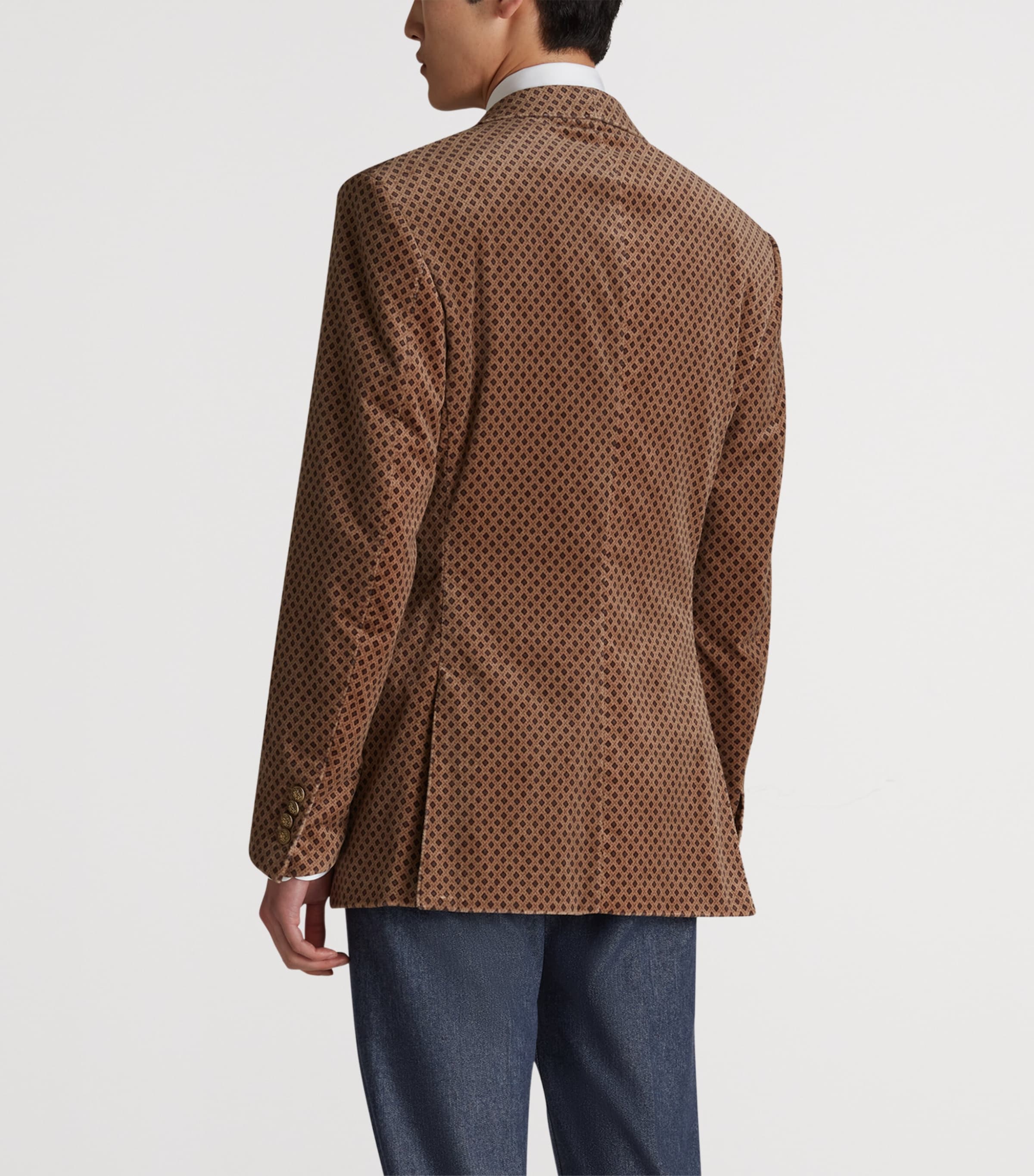 Cotton Print Bourdon Evening Suit Jacket 284FAWN Image 4