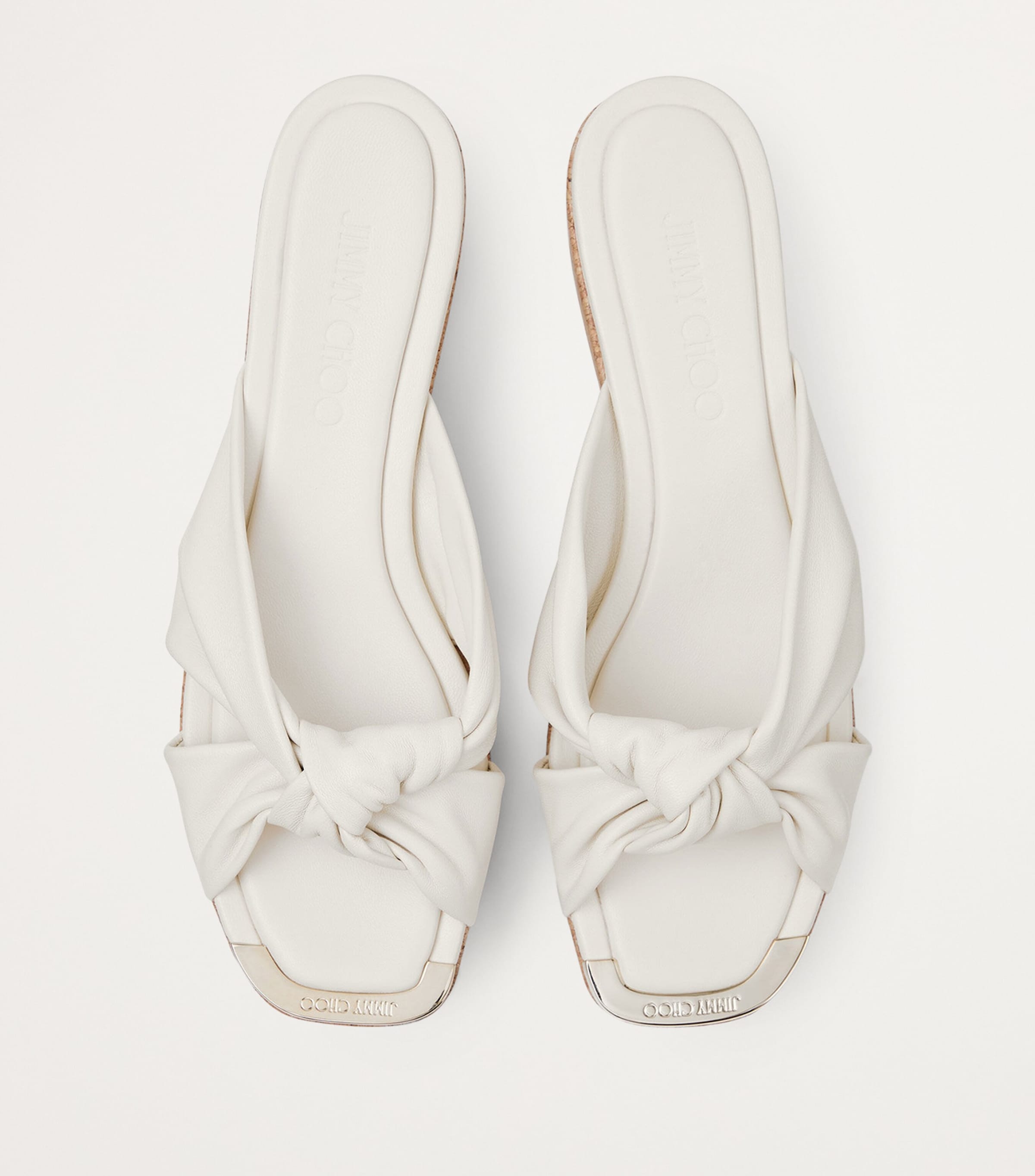 Jimmy Choo Avenue 50 Leather Mules Latte Image 2