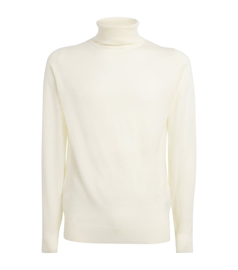 Merino Wool Cherwell Rollneck Sweater SNOW WHITE Image 1