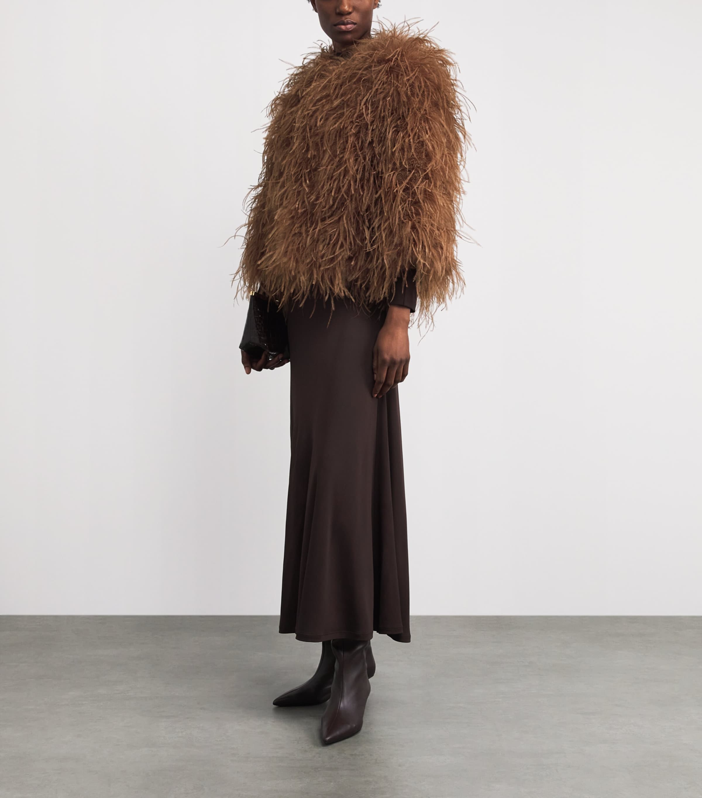 Yves Salomon Womens Ostrich Feather Jacket Image 2