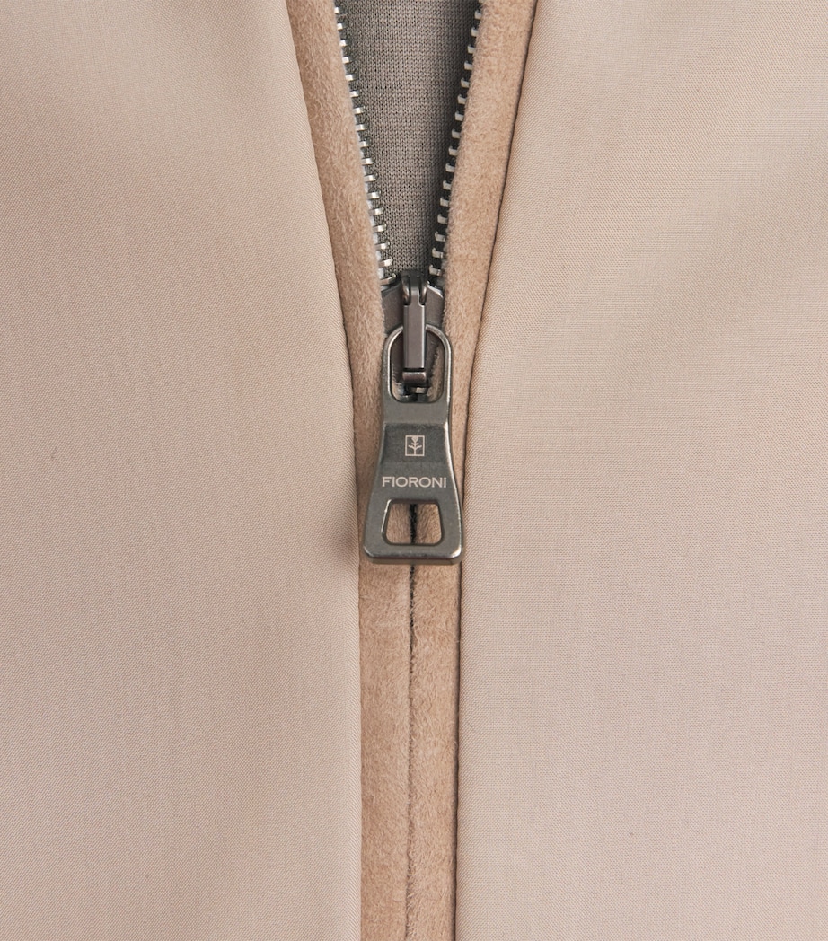 Fioroni Cashmere Mens Silk Bomber Jacket Ieam Avori Image 6