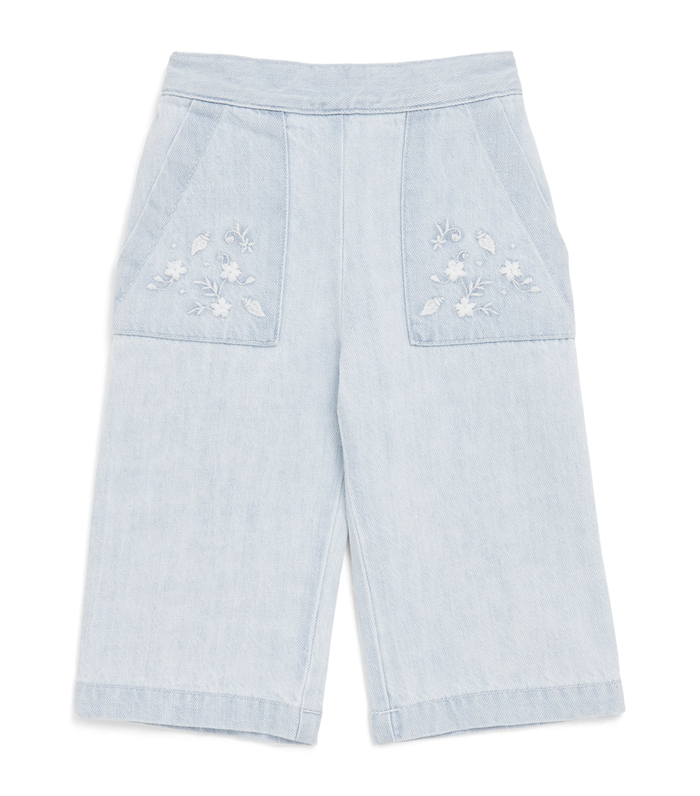 Chloé Kids Logo Appliqué Straight Jeans  (6-36 Months) Image 1