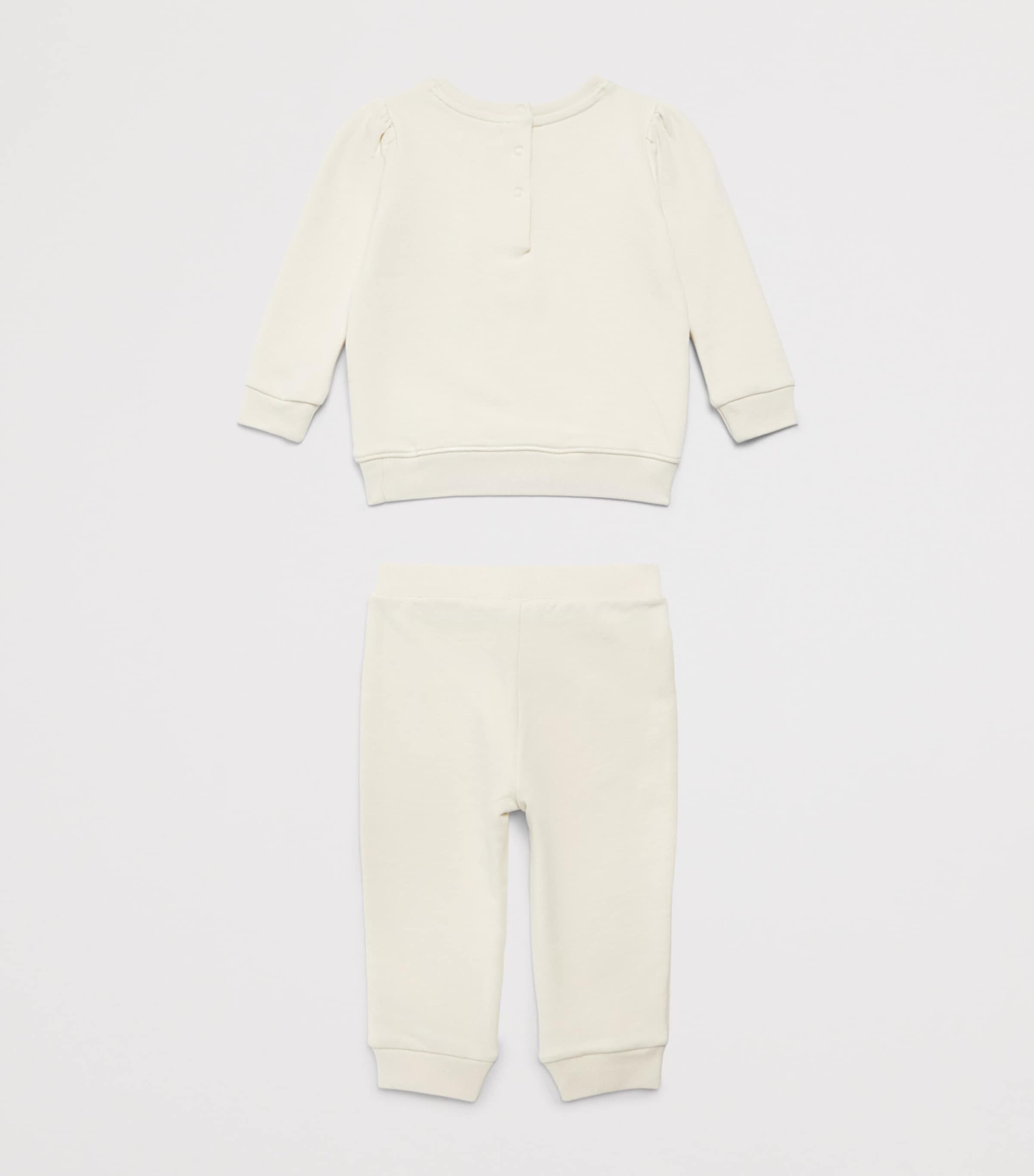 Ralph Lauren Kids Cotton Sitting Bear Sweatshirt and Sweatpants Set (3-24 Months) Guide Cream Image 2