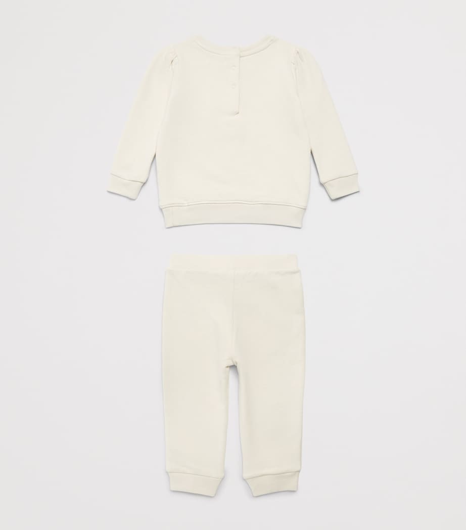 Ralph Lauren Kids Cotton Sitting Bear Sweatshirt and Sweatpants Set (3-24 Months) Guide Cream Image 2
