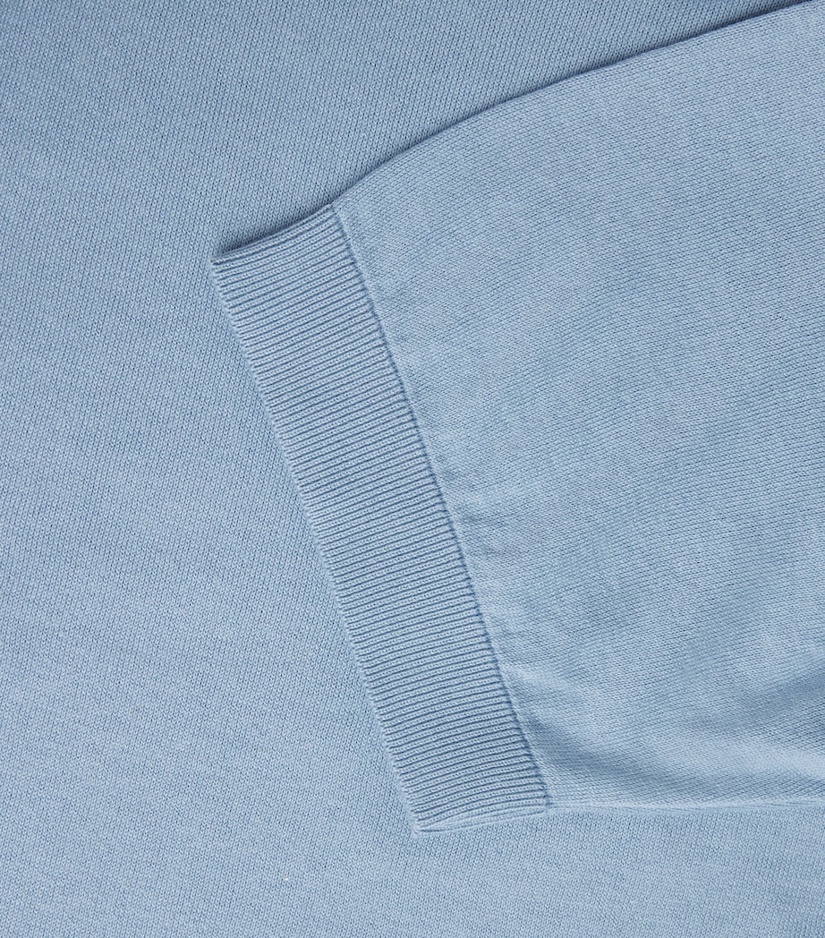 John Smedley Mens Merino Wool T-Shirt Cove Blue Image 6