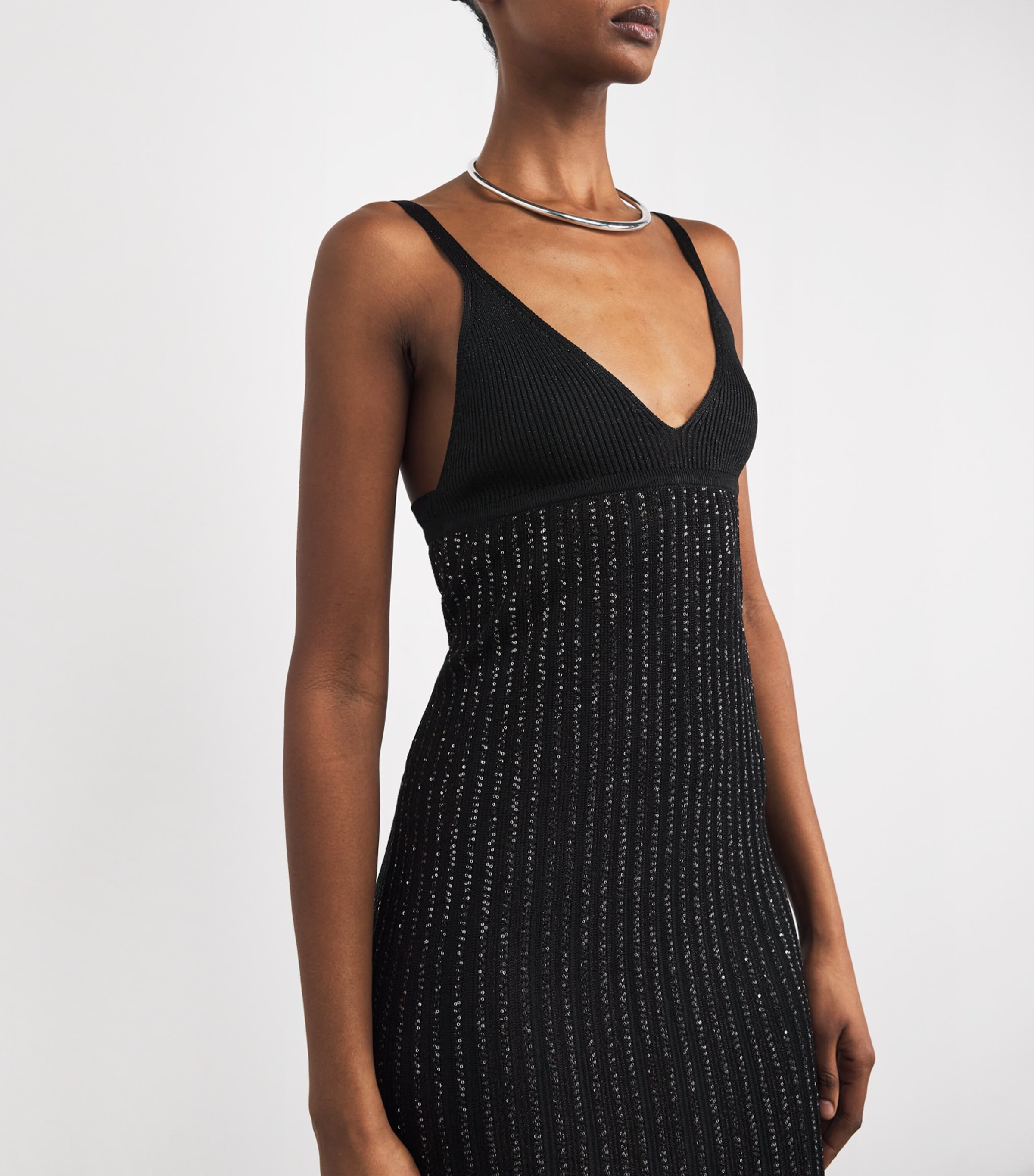 Embellished Maxi Dress S91RX BLACK TONES Image 6