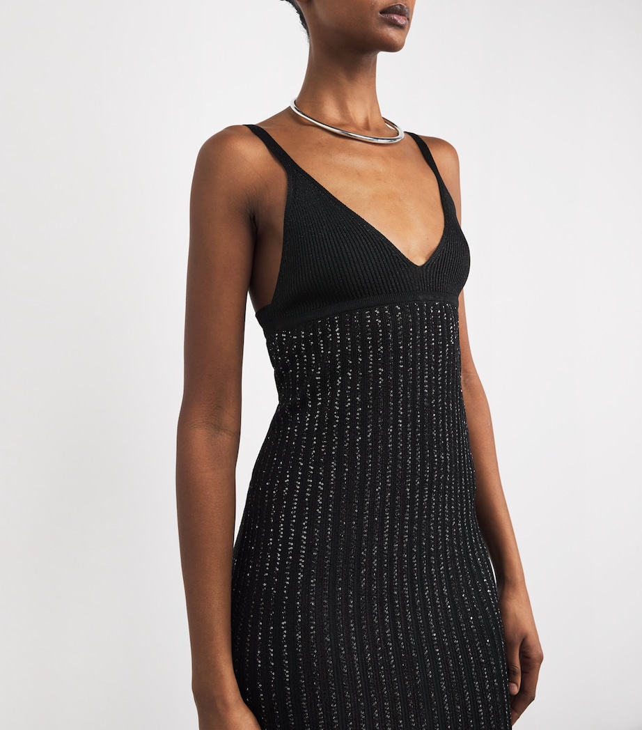 Embellished Maxi Dress S91RX BLACK TONES Image 6