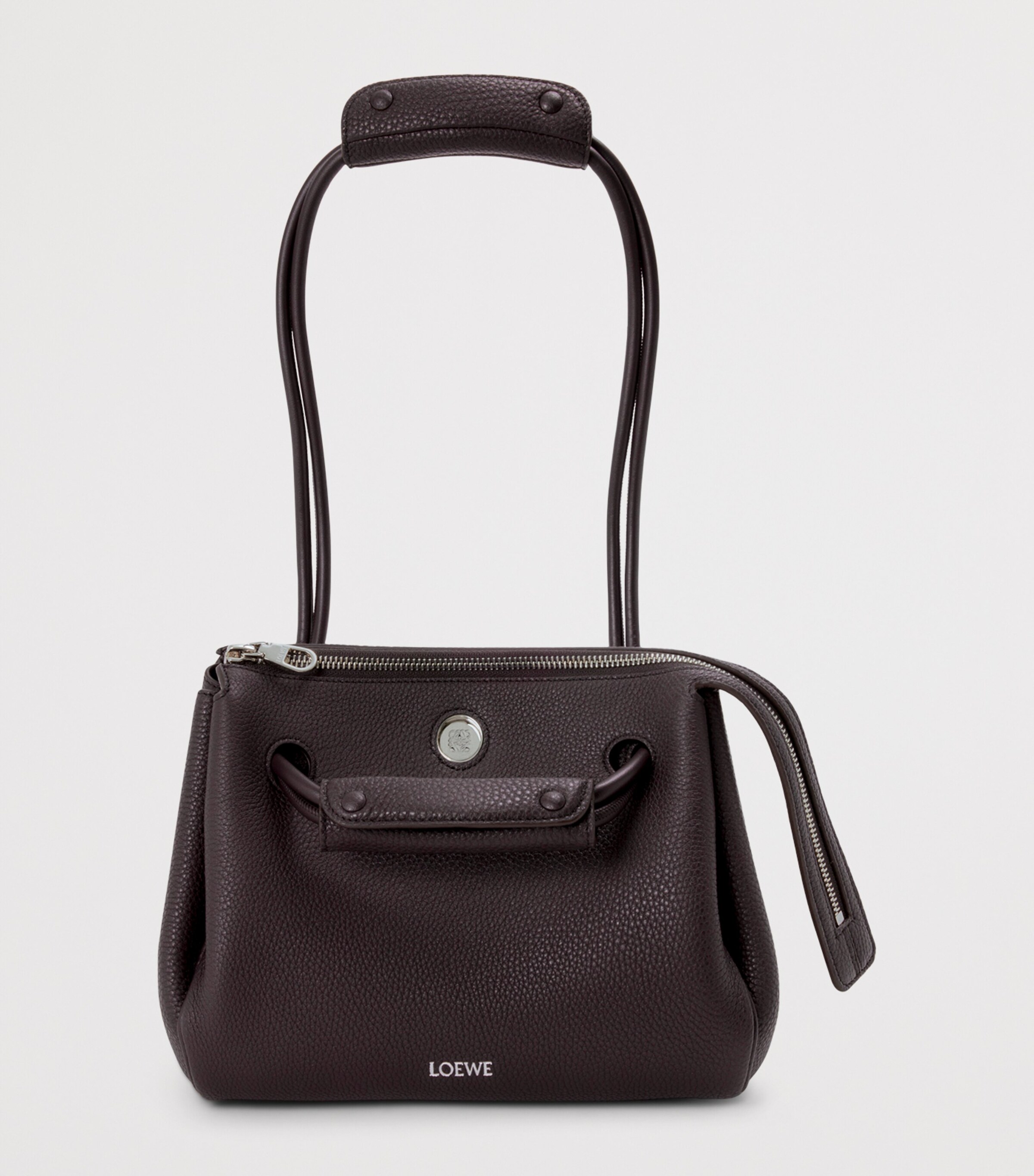 LOEWE Small Calfskin Madrid Shoulder Bag Dark Ebony Image 8