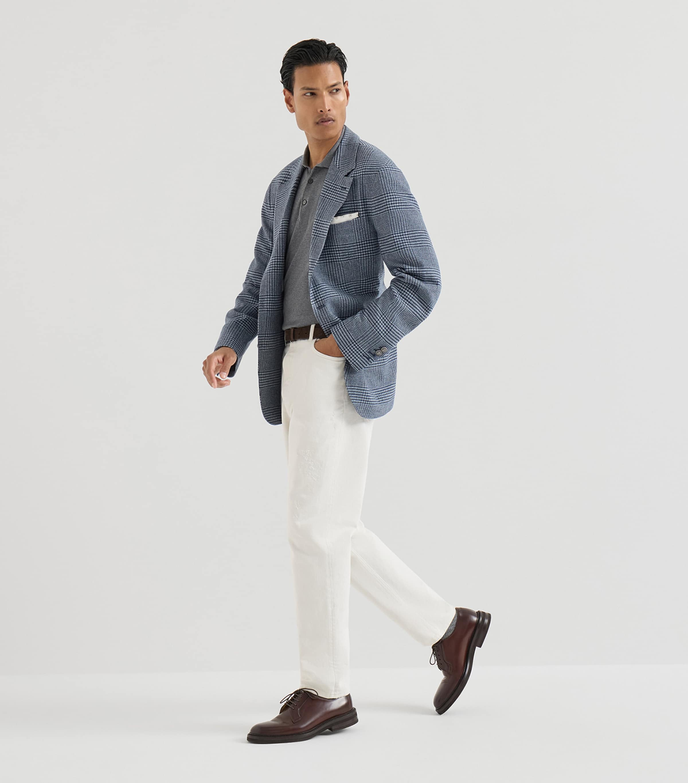 Brunello Cucinelli Mens Cotton Polo Sweater Image 2