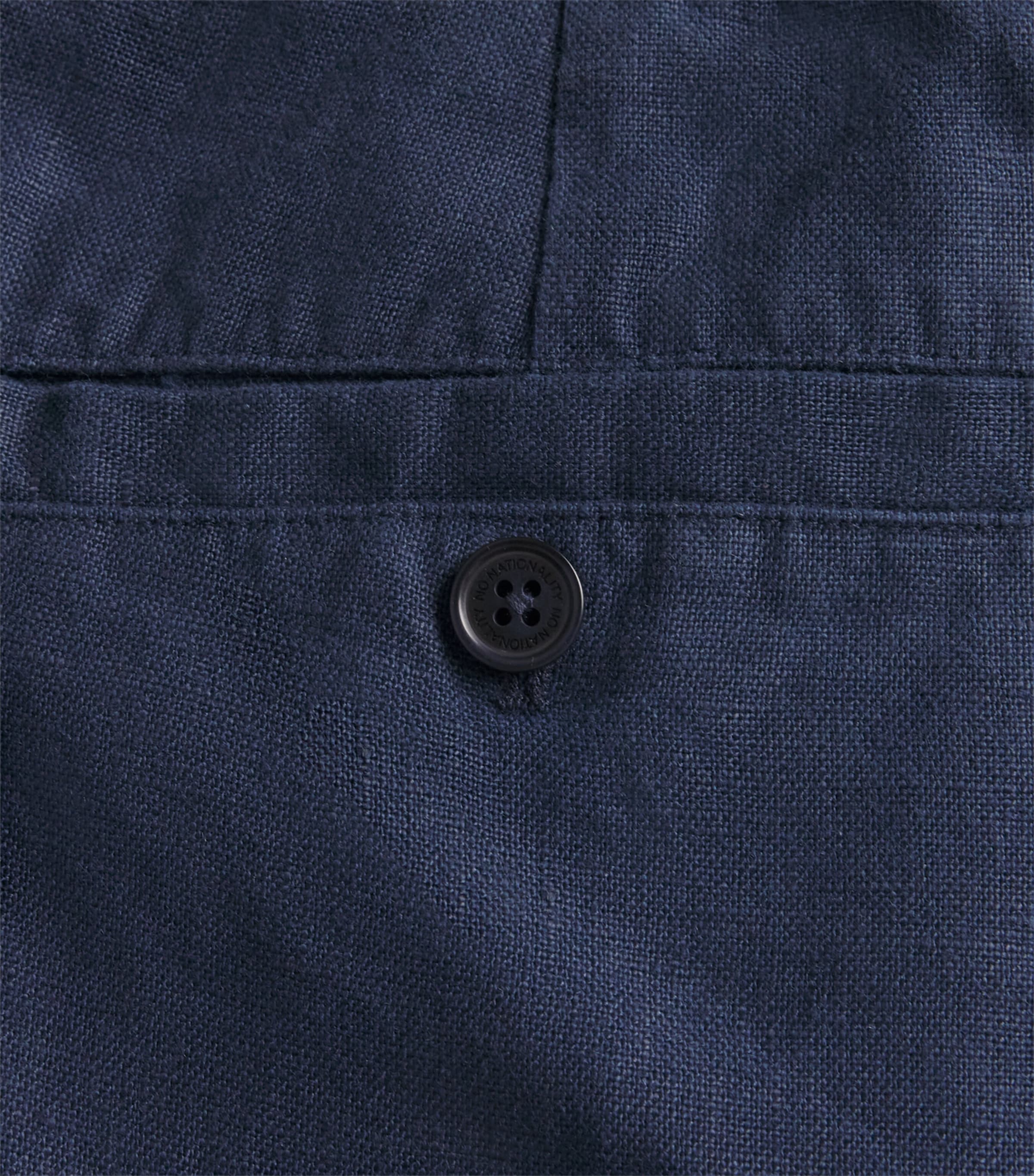 NN.07 Mens Linen Billie Trousers Navy Blue Image 6
