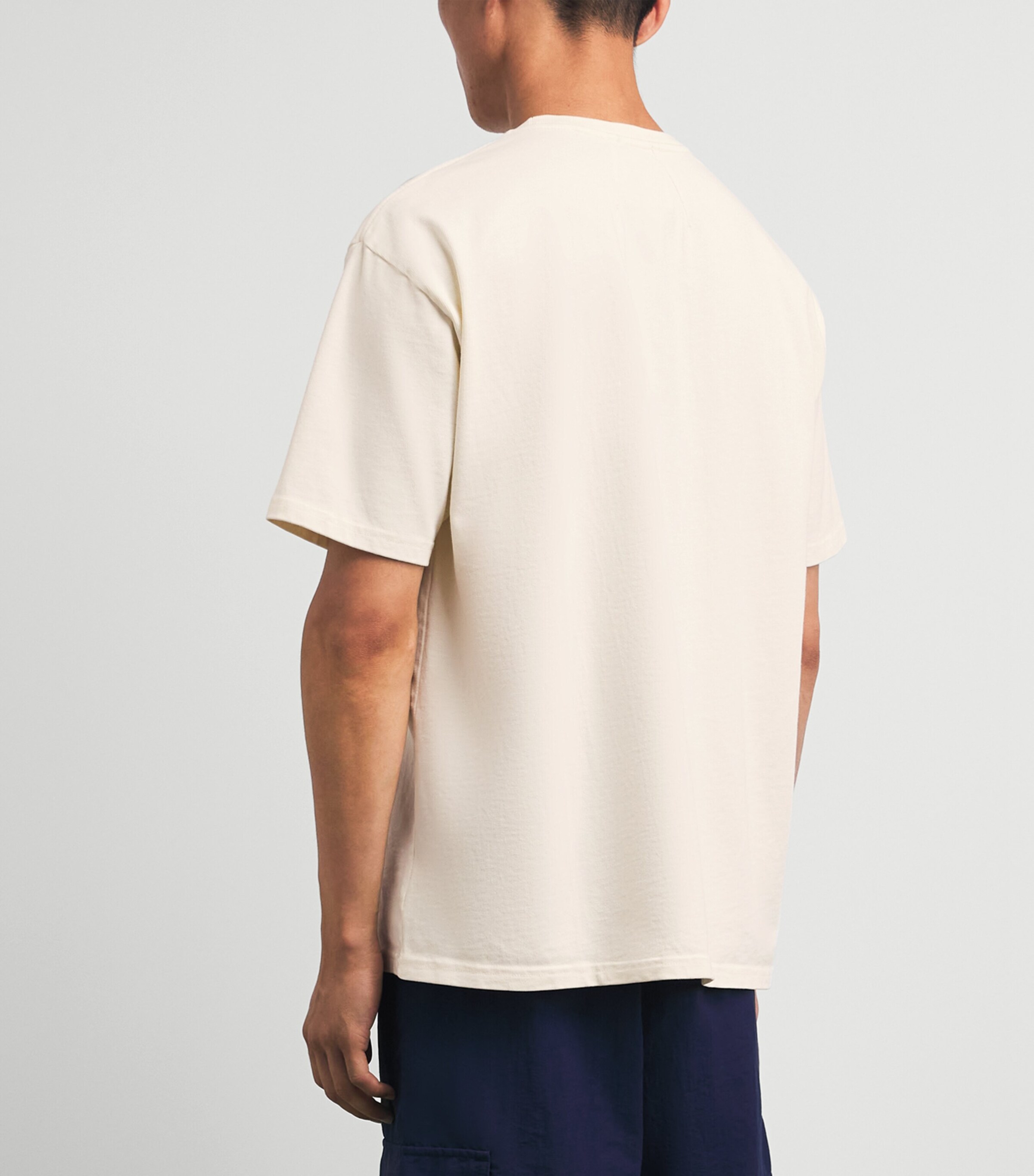 Rhude Mens Cotton Trofeo Print T-Shirt Vntg Wt/ylw/grn Image 5