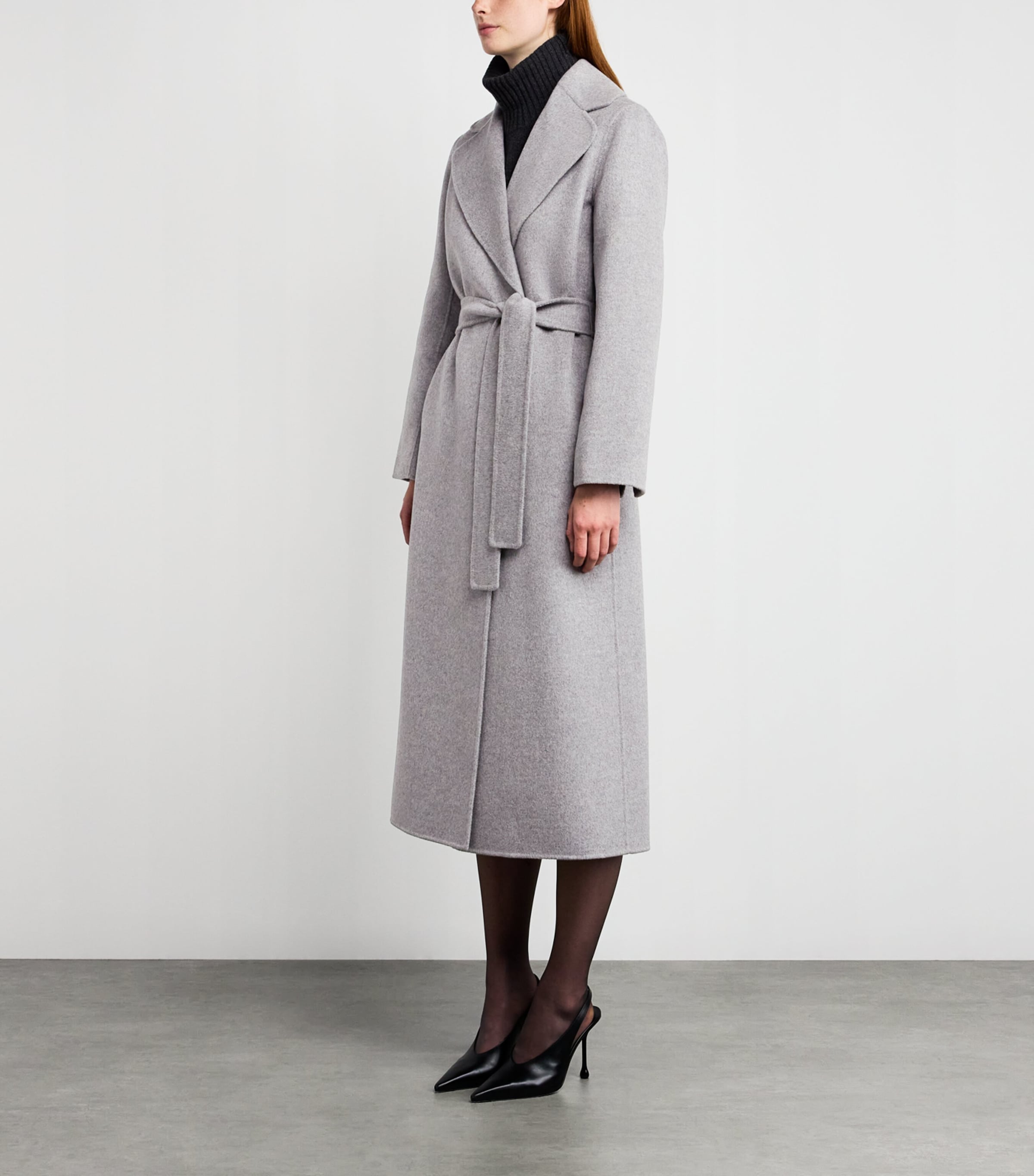 Virgin Wool-Cashmere Coat LIGHT GREY Image 3