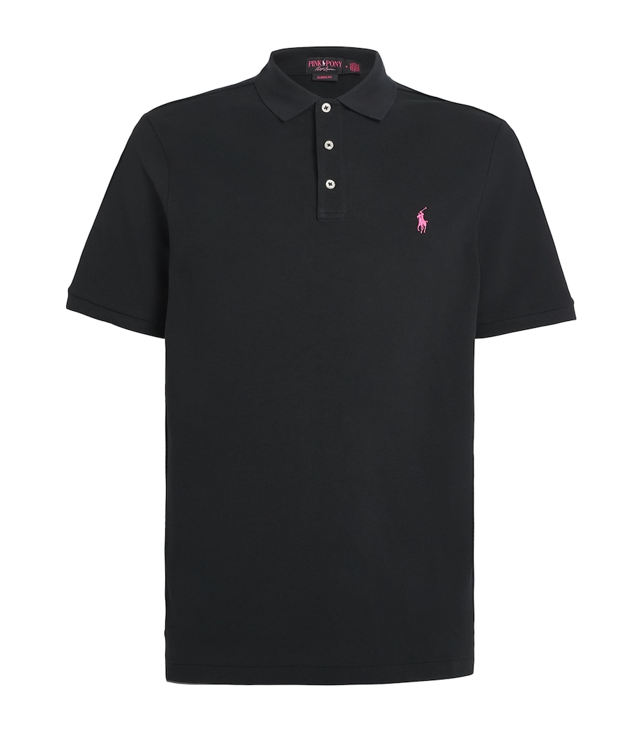 Stretch-Cotton Pink Pony Polo Shirt POLO BLACK Image 1
