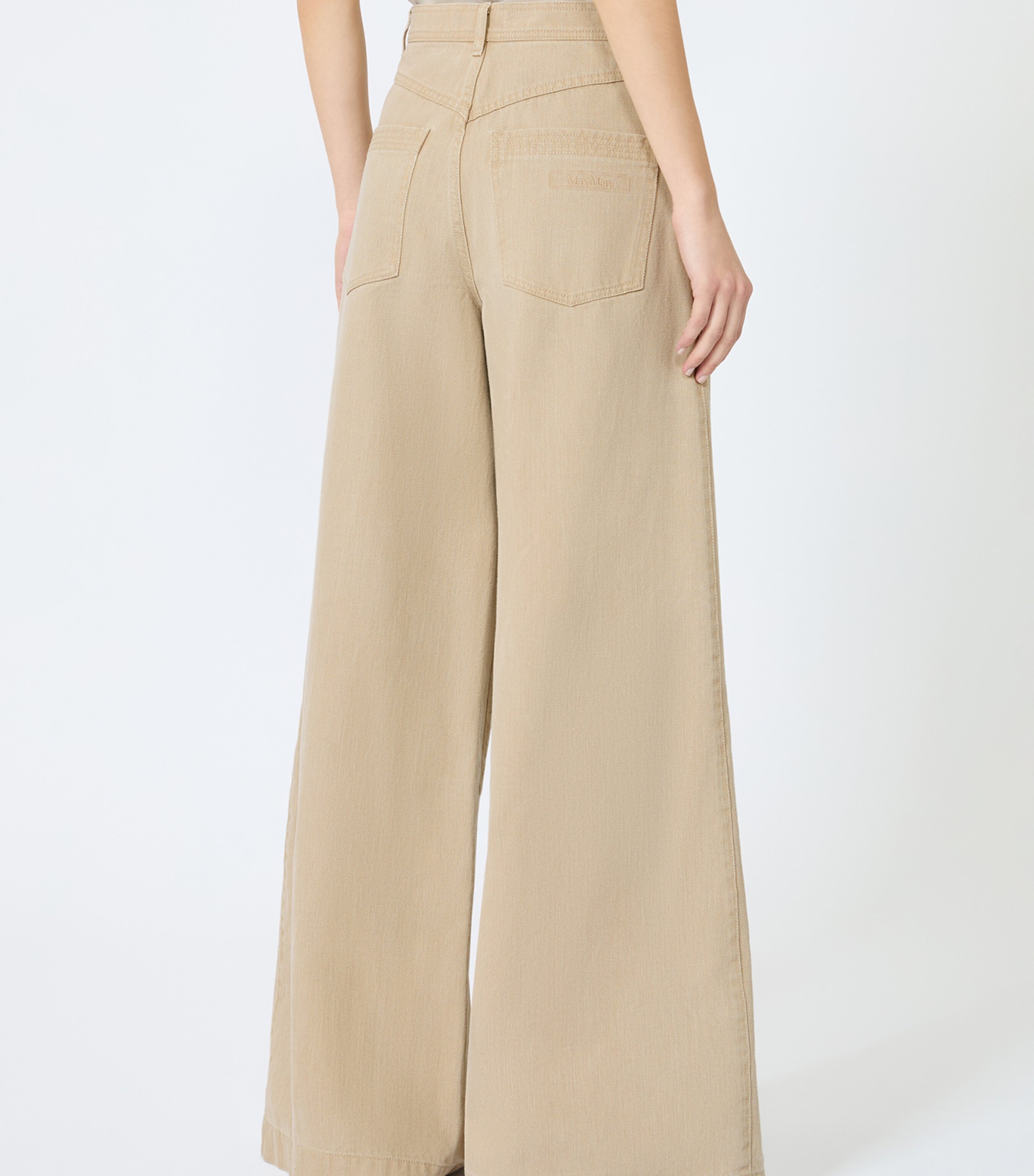 Max Mara Womens Wide-Leg Jeans Stone Image 4