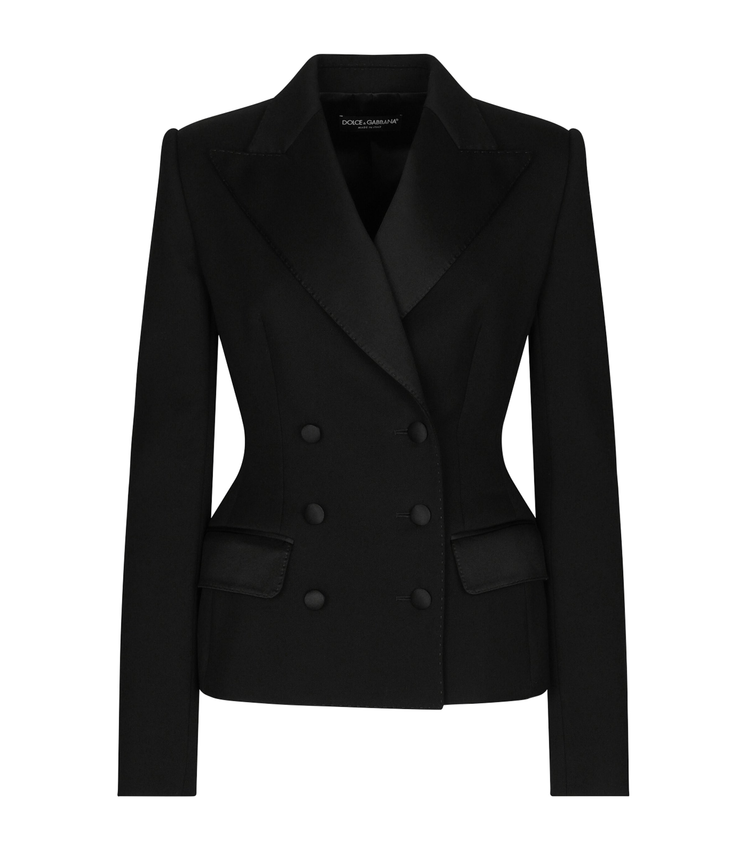 Dolce & Gabbana Dolce Tuxedo Double Breasted Jacket In Black