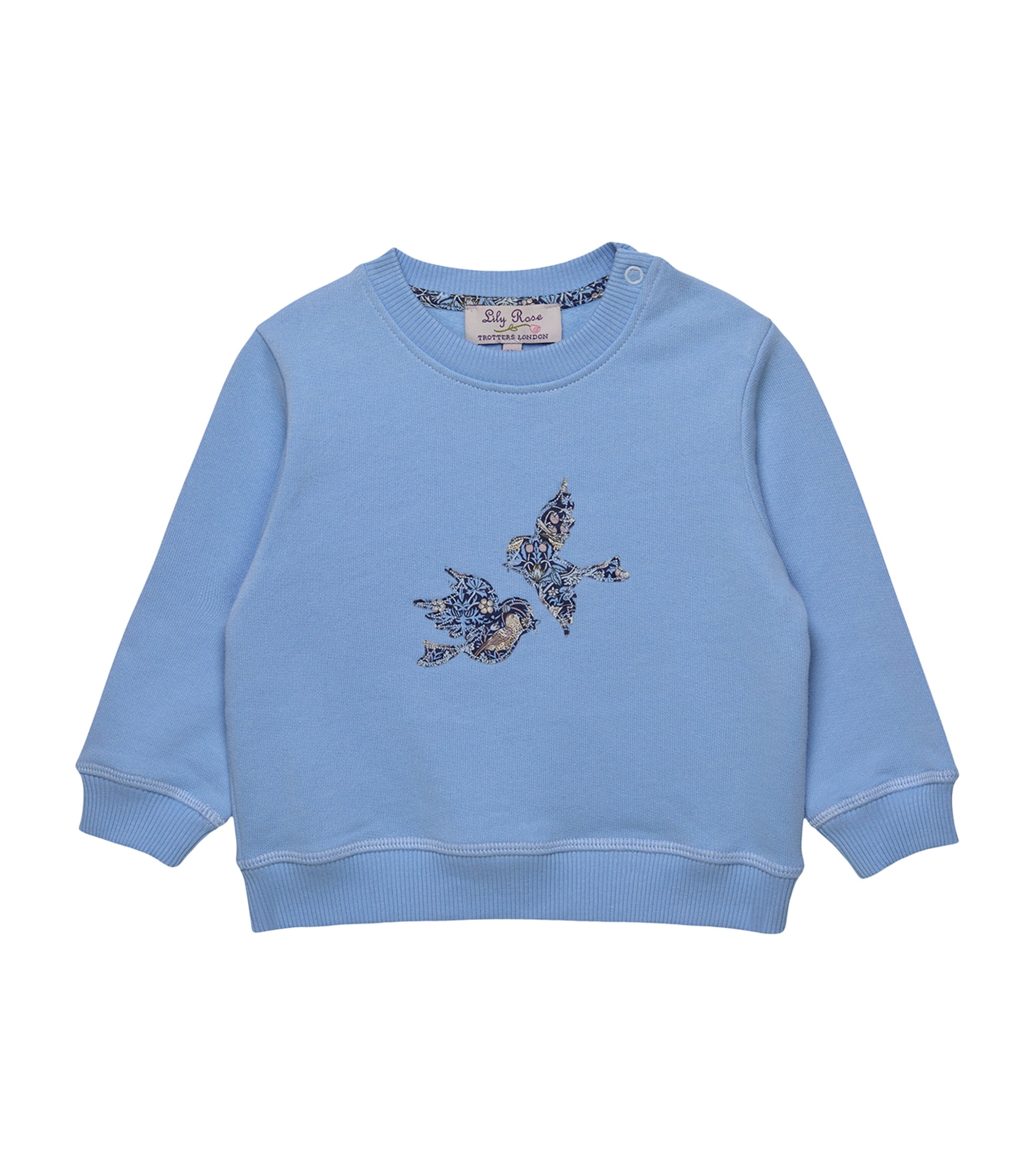 Trotters Liberty Print Strawberry Thief Sweatshirt In Blue