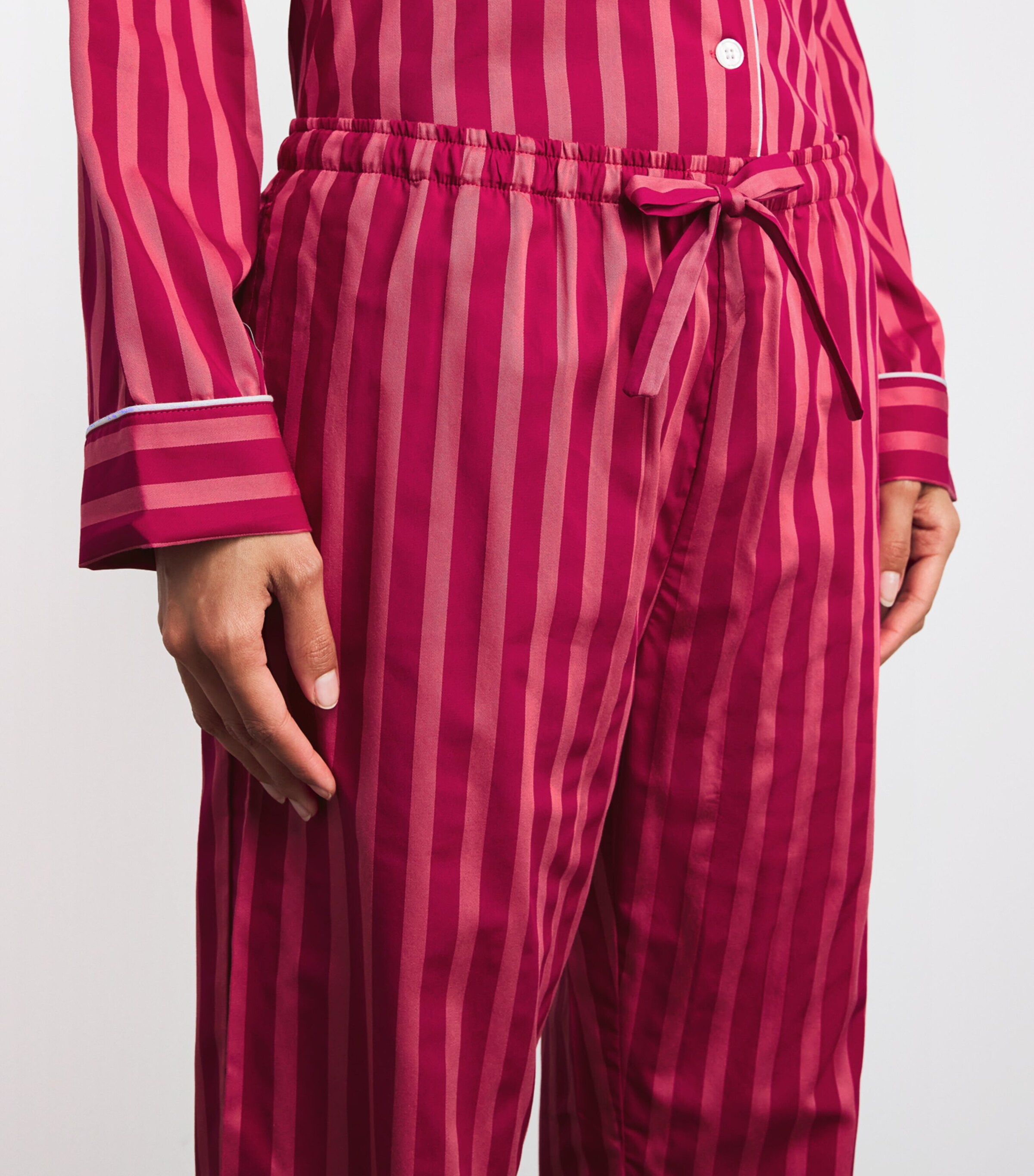 Cotton Stripe Pyjama Set PINK Image 4