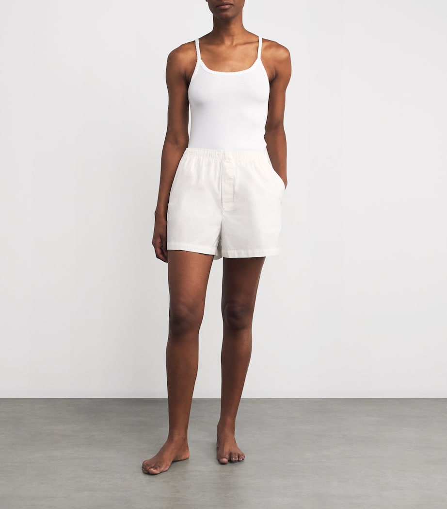 Cotton Poplin Boxer Shorts SNOW Image 2