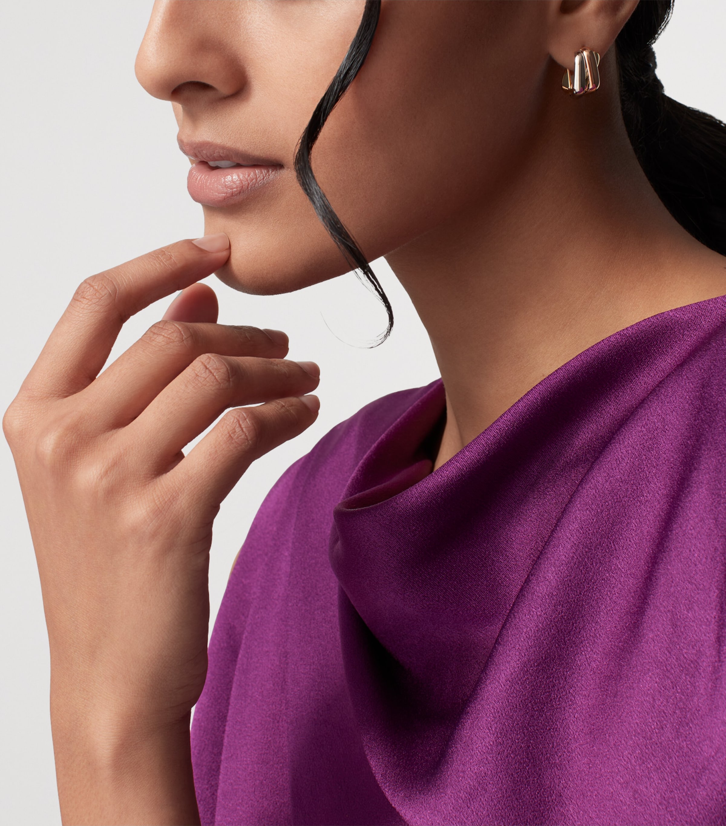 White, Rose and Yellow Gold Trinity Box Earrings WHITE GOLD Image 5