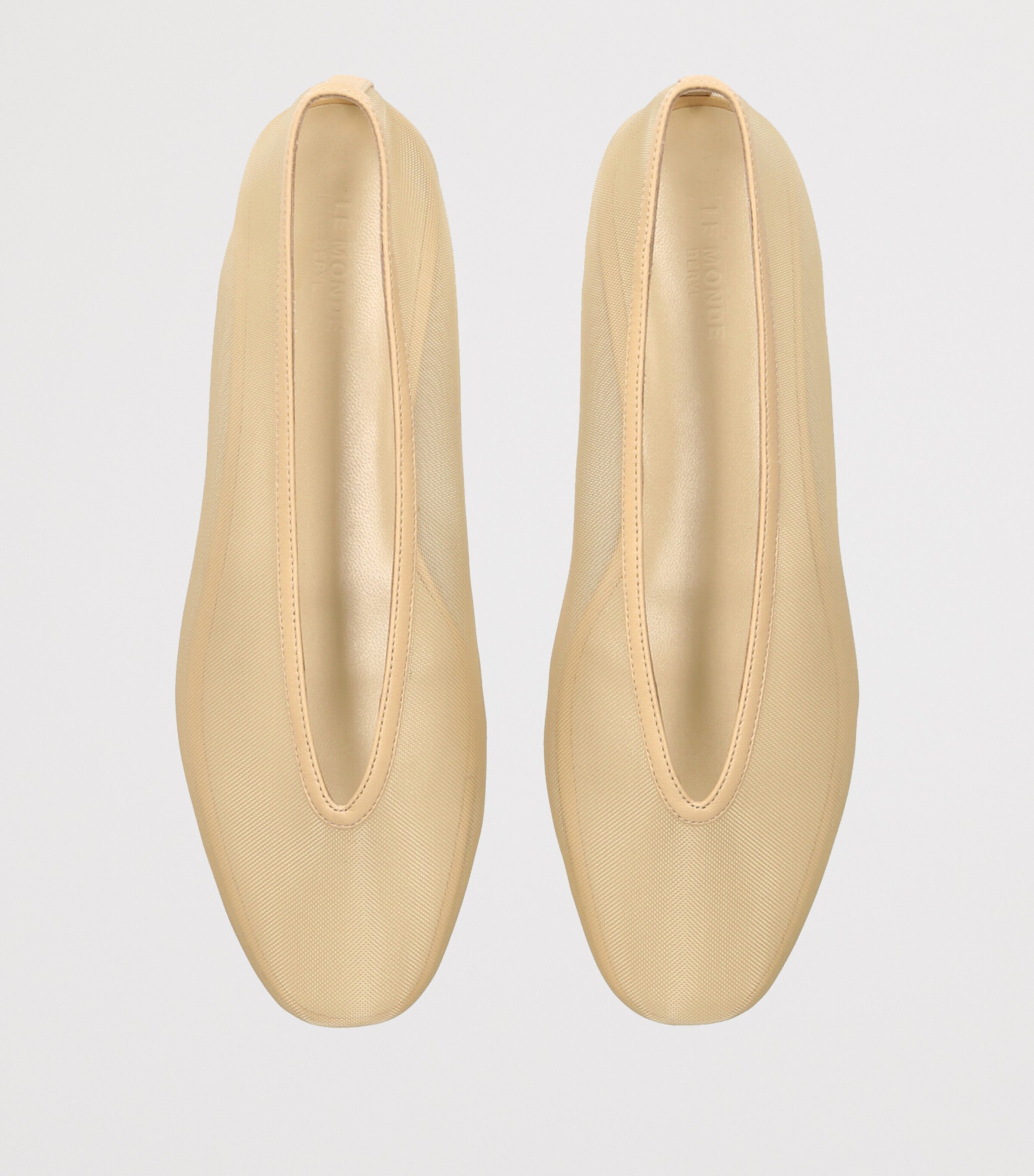 Le Monde Beryl Mesh Luna Ballet Flats Bone Image 4