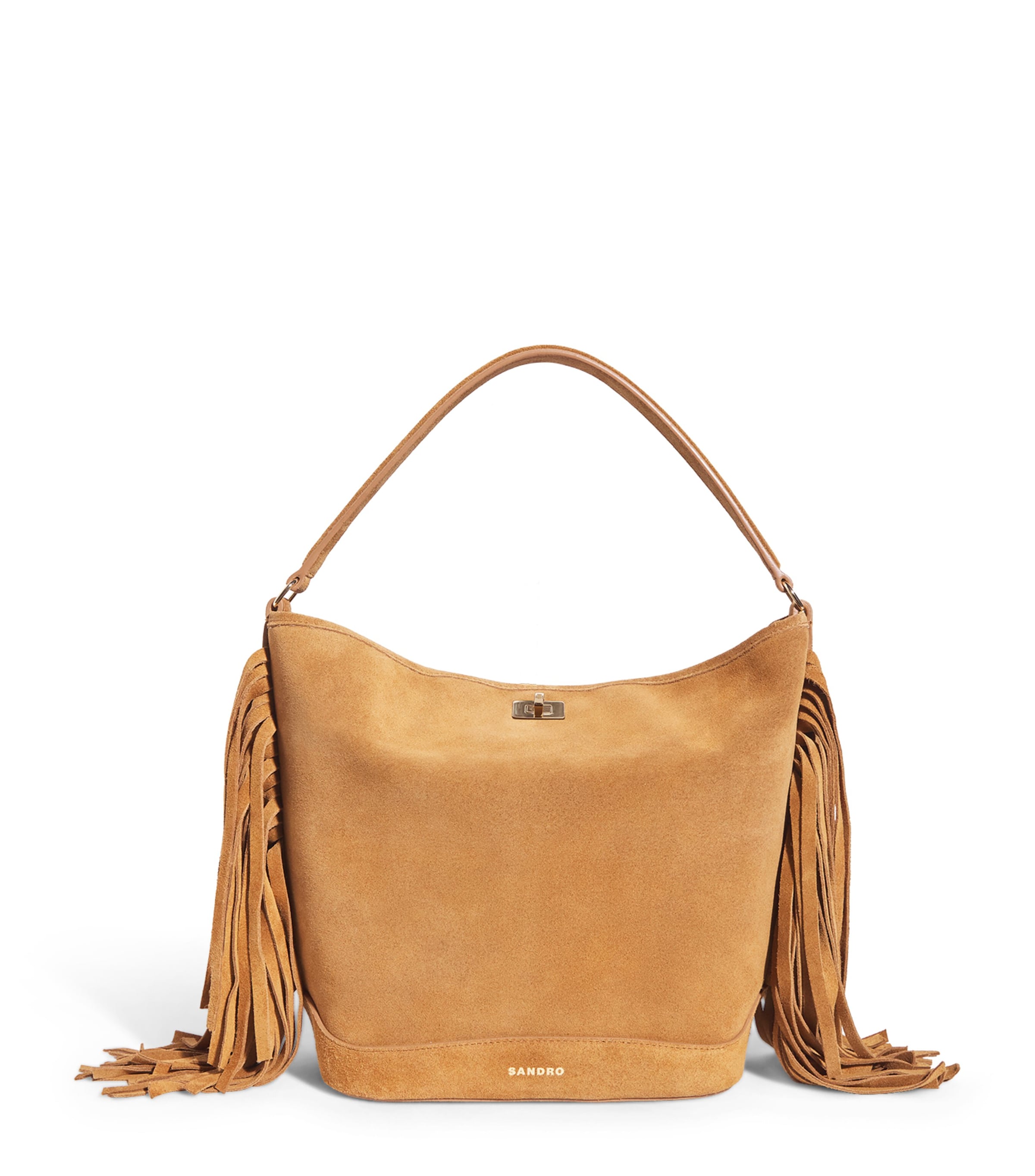 Suede Tangoso Bucket Bag CAMEL Image 1