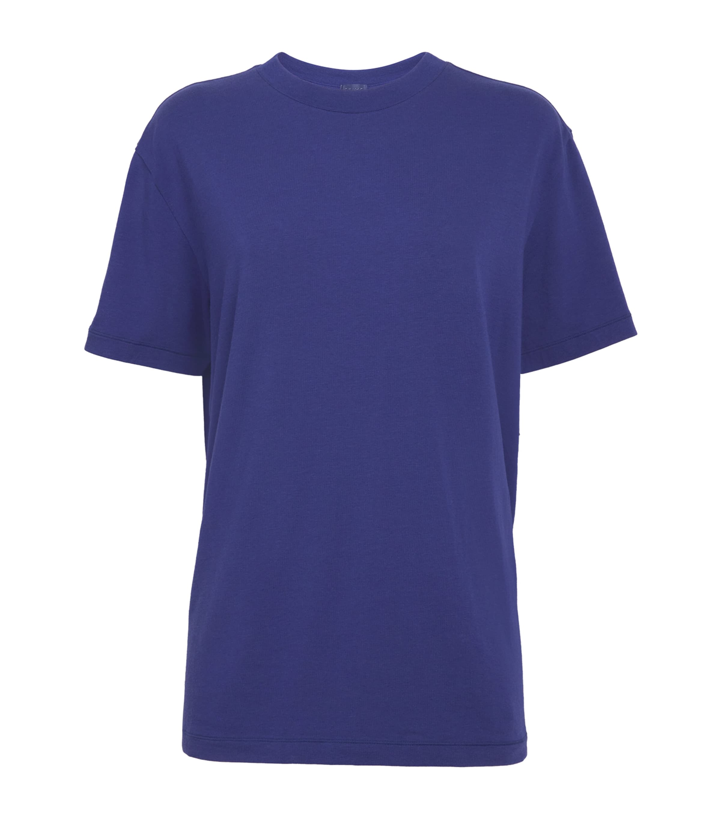 Shop Skims Cotton-blend Boyfriend T-shirt In Purple