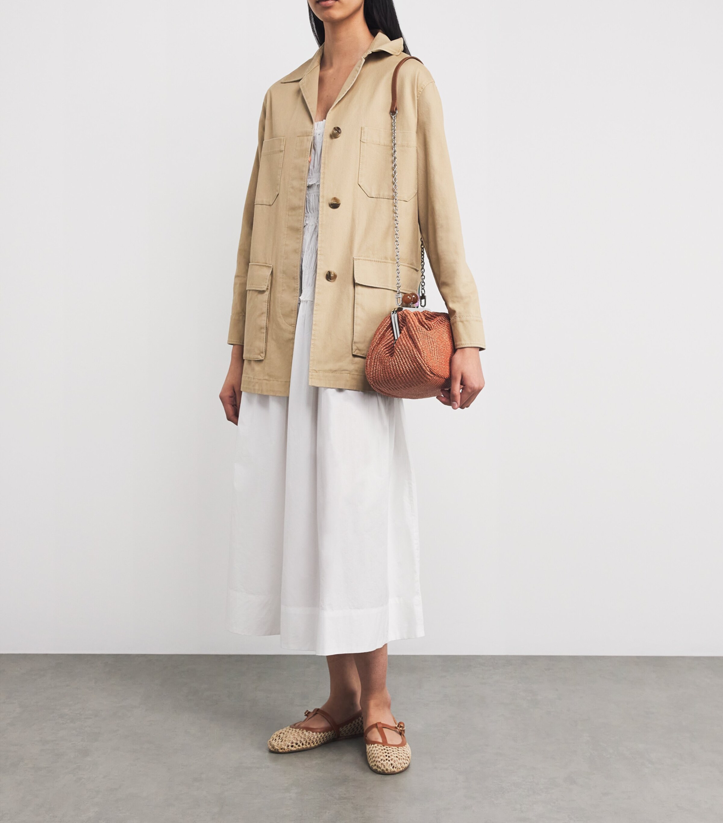 Large Raffia-Effect Pasticcino Bag RUST Image 2