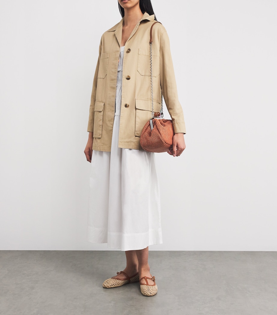 Large Raffia-Effect Pasticcino Bag RUST Image 2