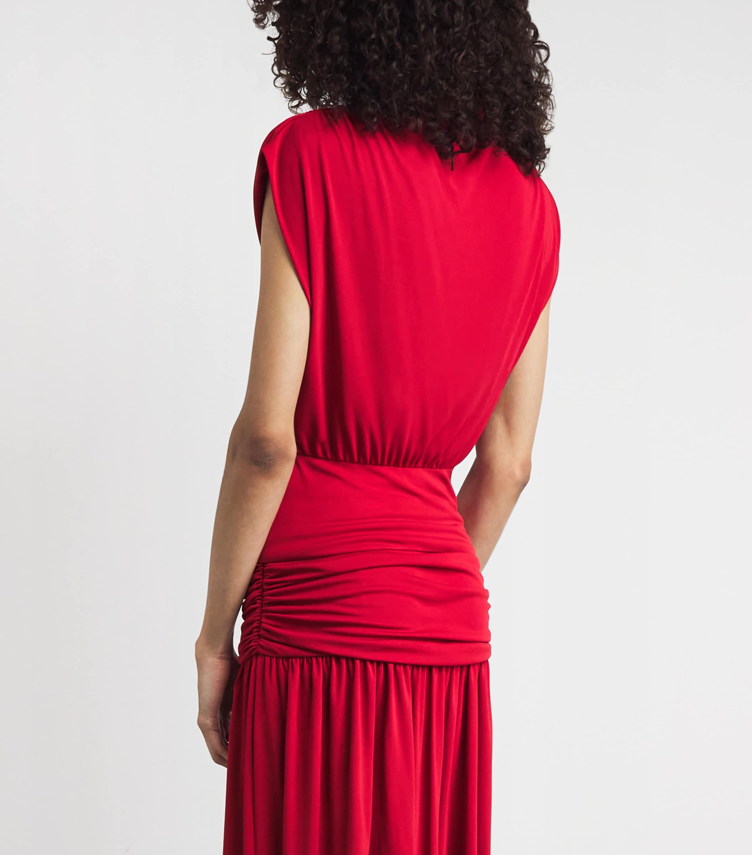 RETORI Womens Draped Sleeveless Blouse Red Image 5