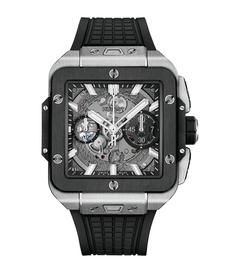 Hublot Titanium and Ceramic Square Bang Unico Watch 42mm Black Image 1