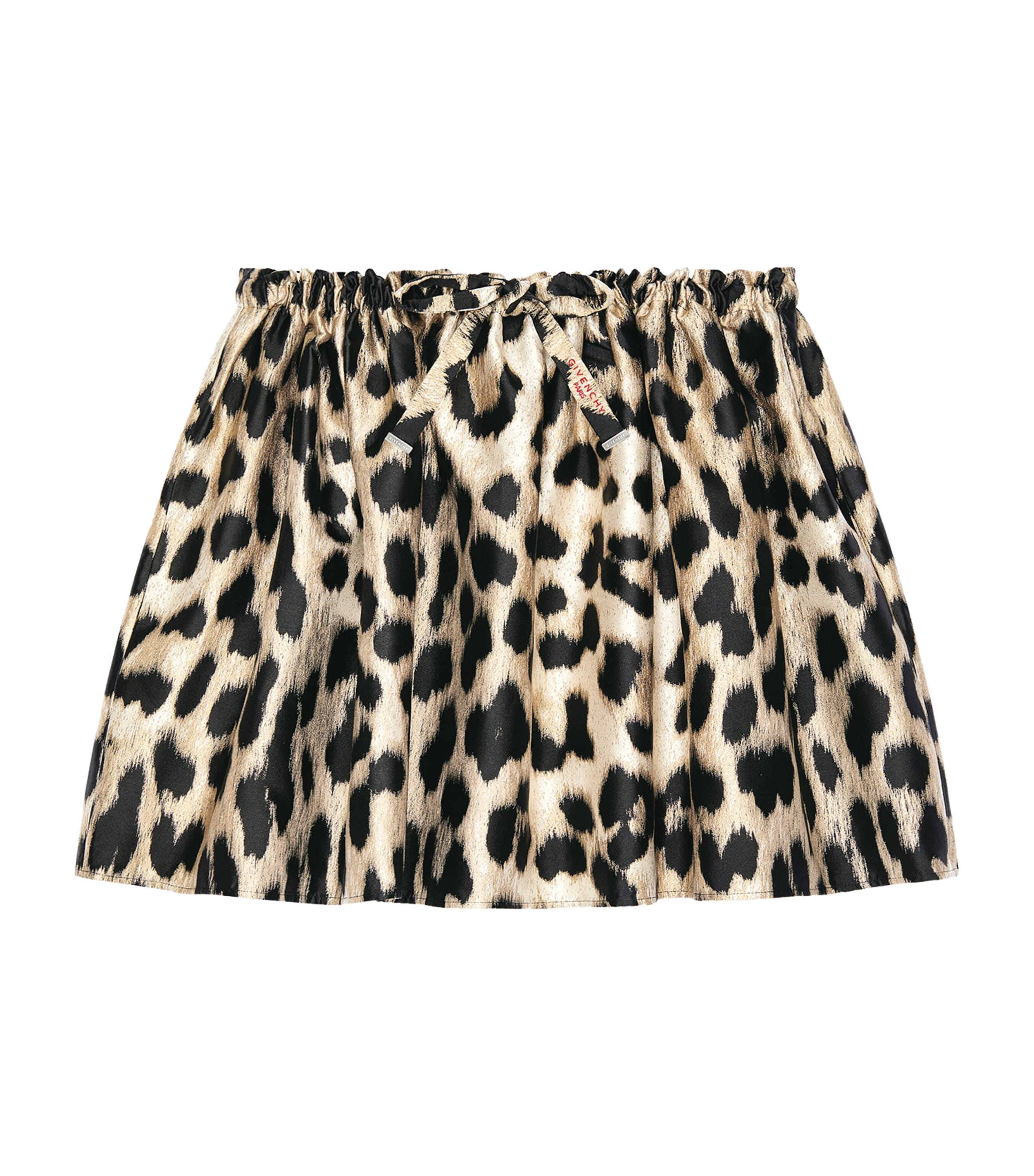 Givenchy Womens Voluminous Leopard Mini Skirt Image 1
