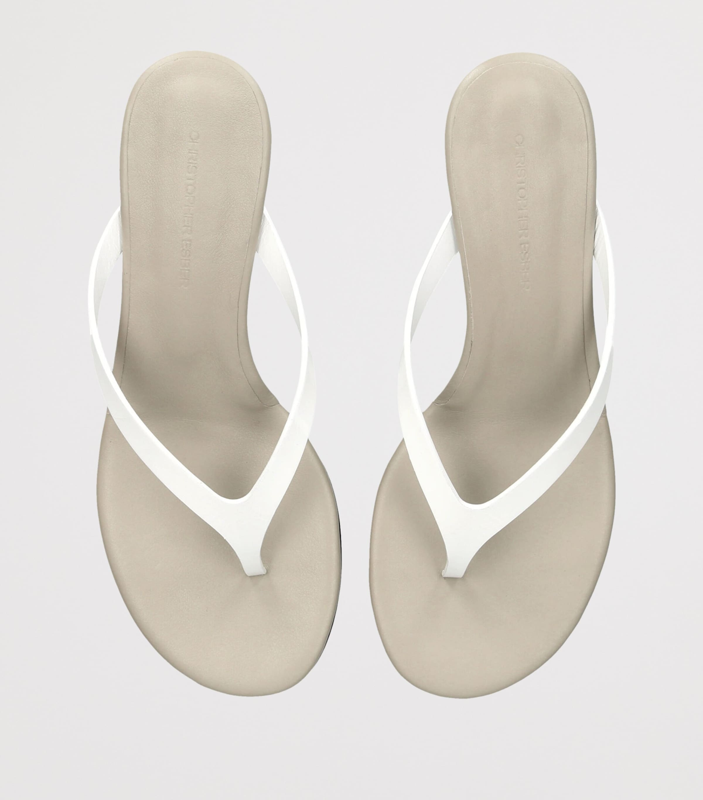 Christopher Esber Leather Scala Wedge Sandals 45 White Image 3