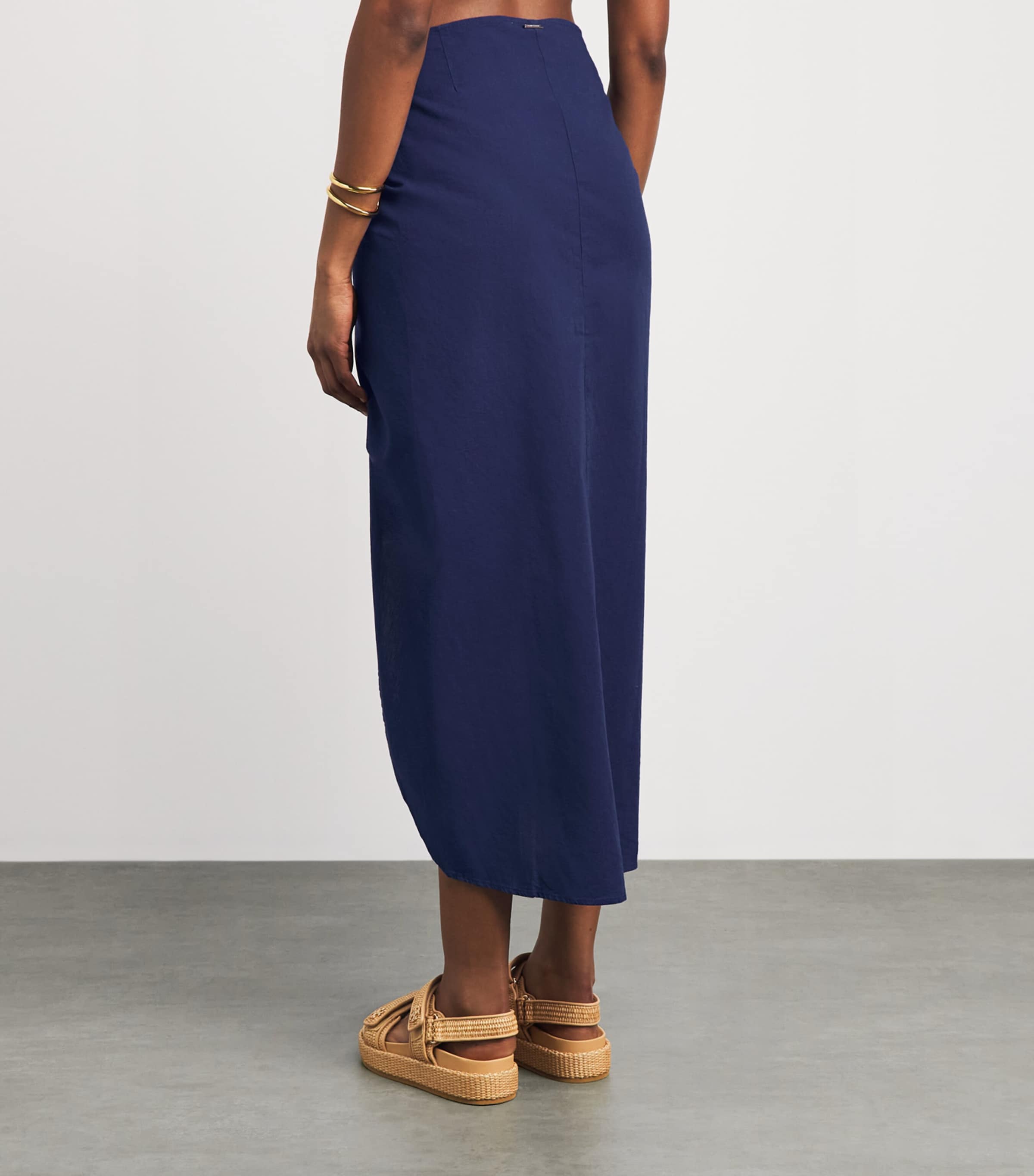 Melissa Odabash Womens Cotton Winne Pareo Navy Image 5